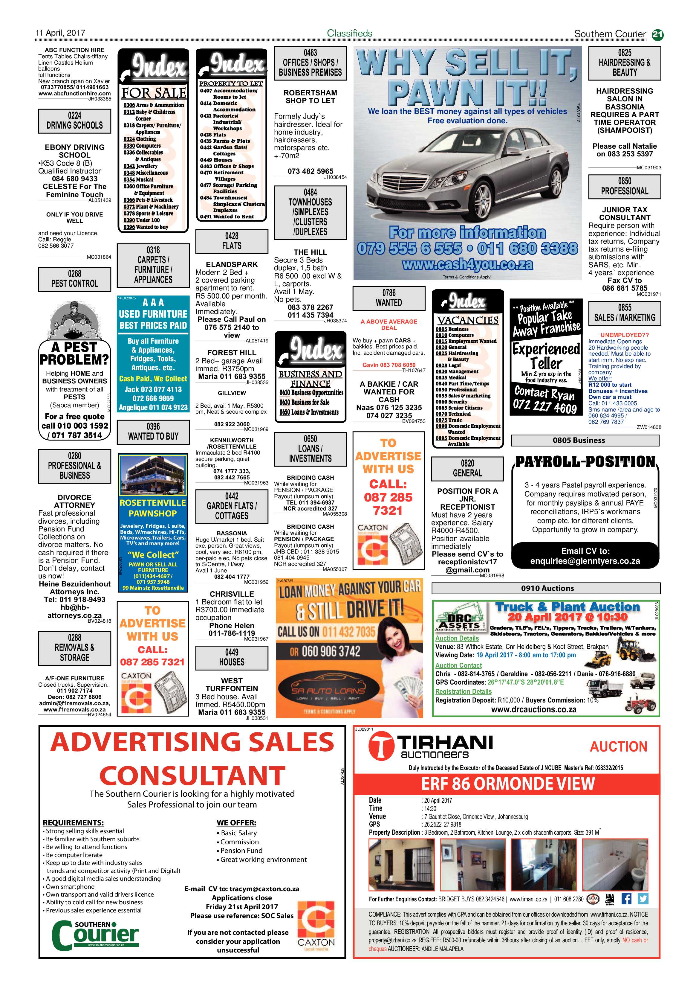 Southern Courier 11 April 2017 page 21