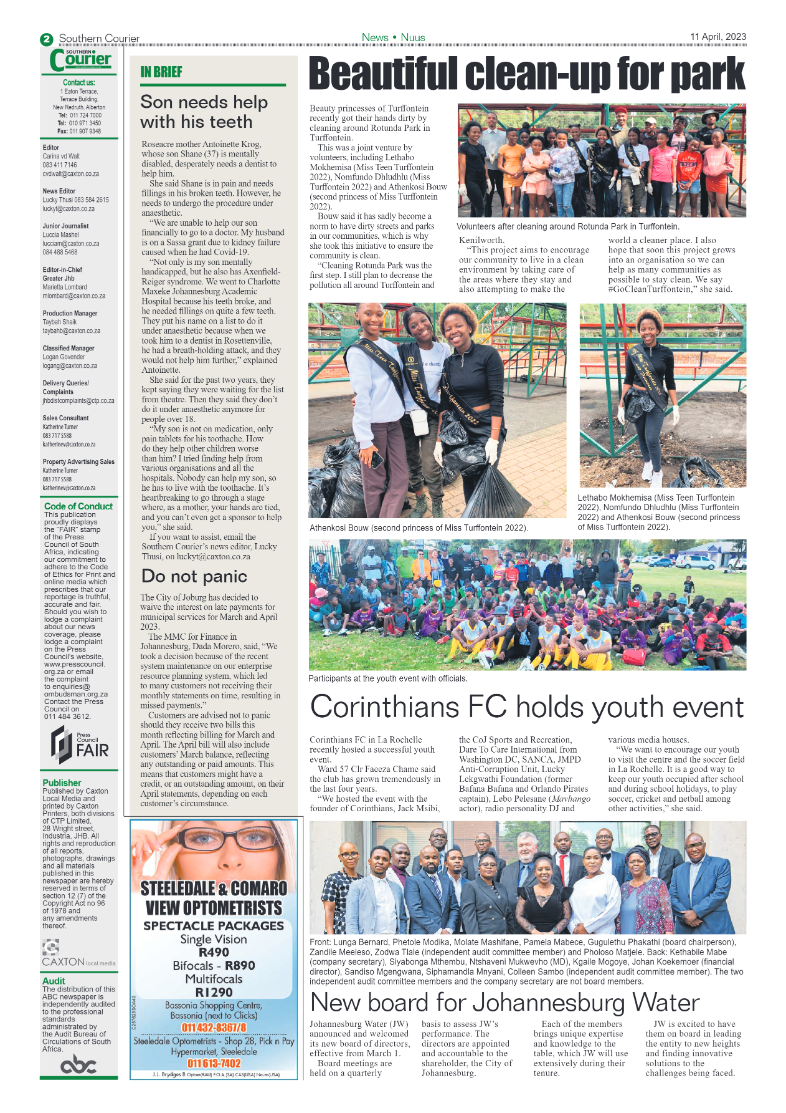 Southern Courier 11 April 2023 page 2
