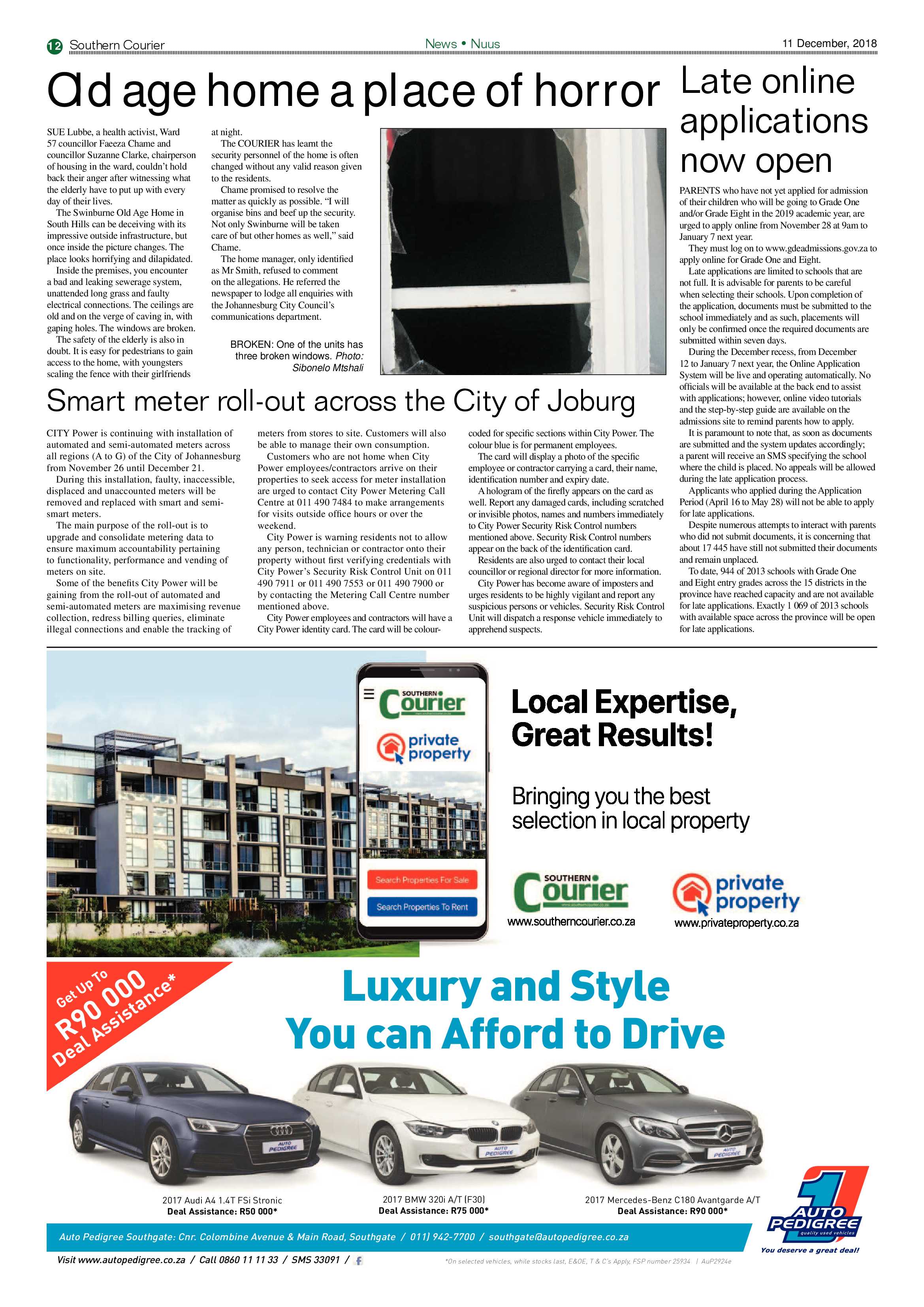 Southern Courier 11 December 2018 page 12