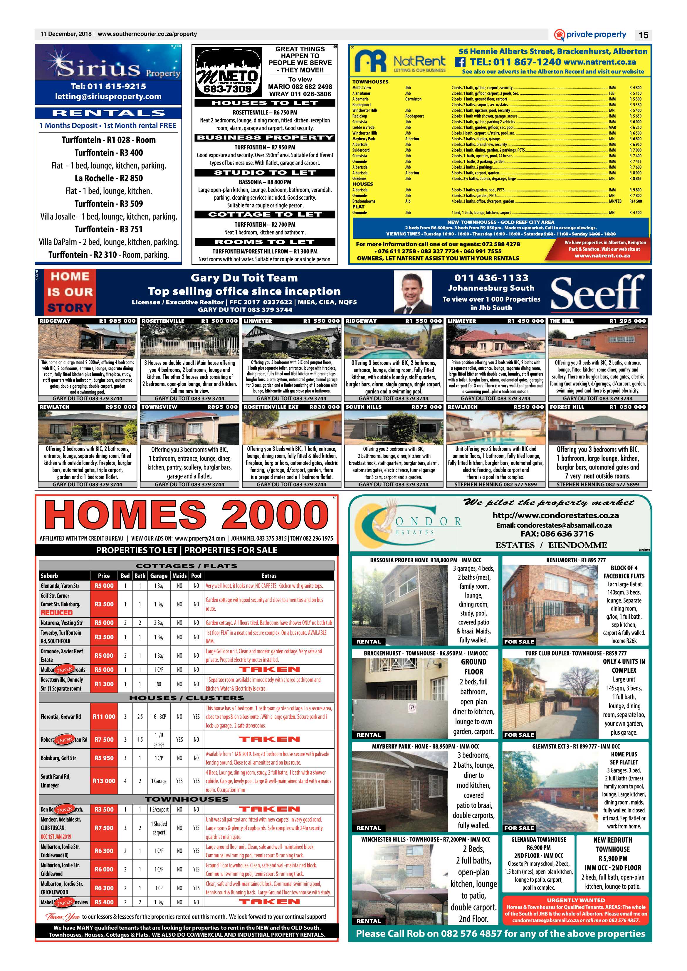 Southern Courier 11 December 2018 page 15