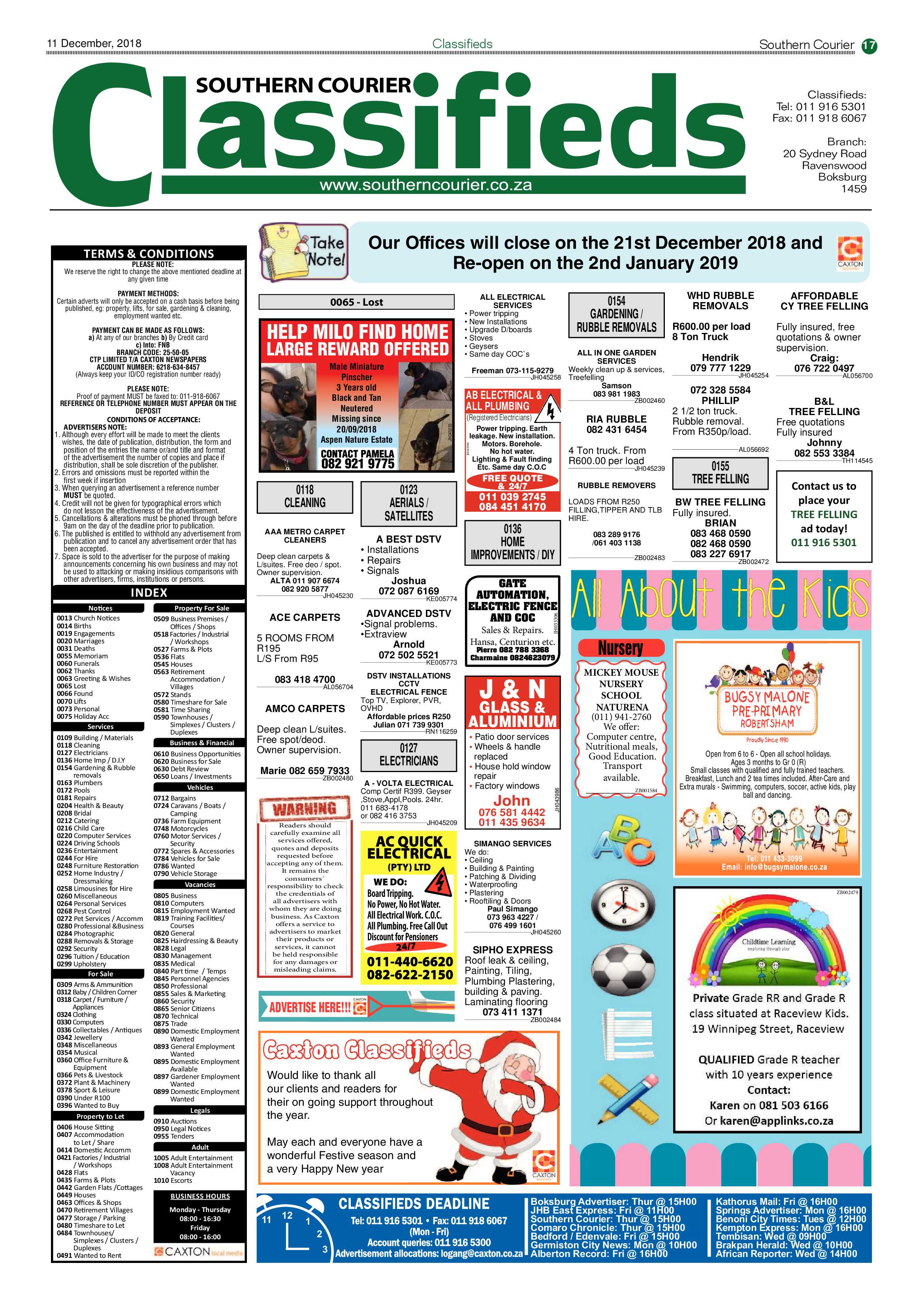 Southern Courier 11 December 2018 page 17