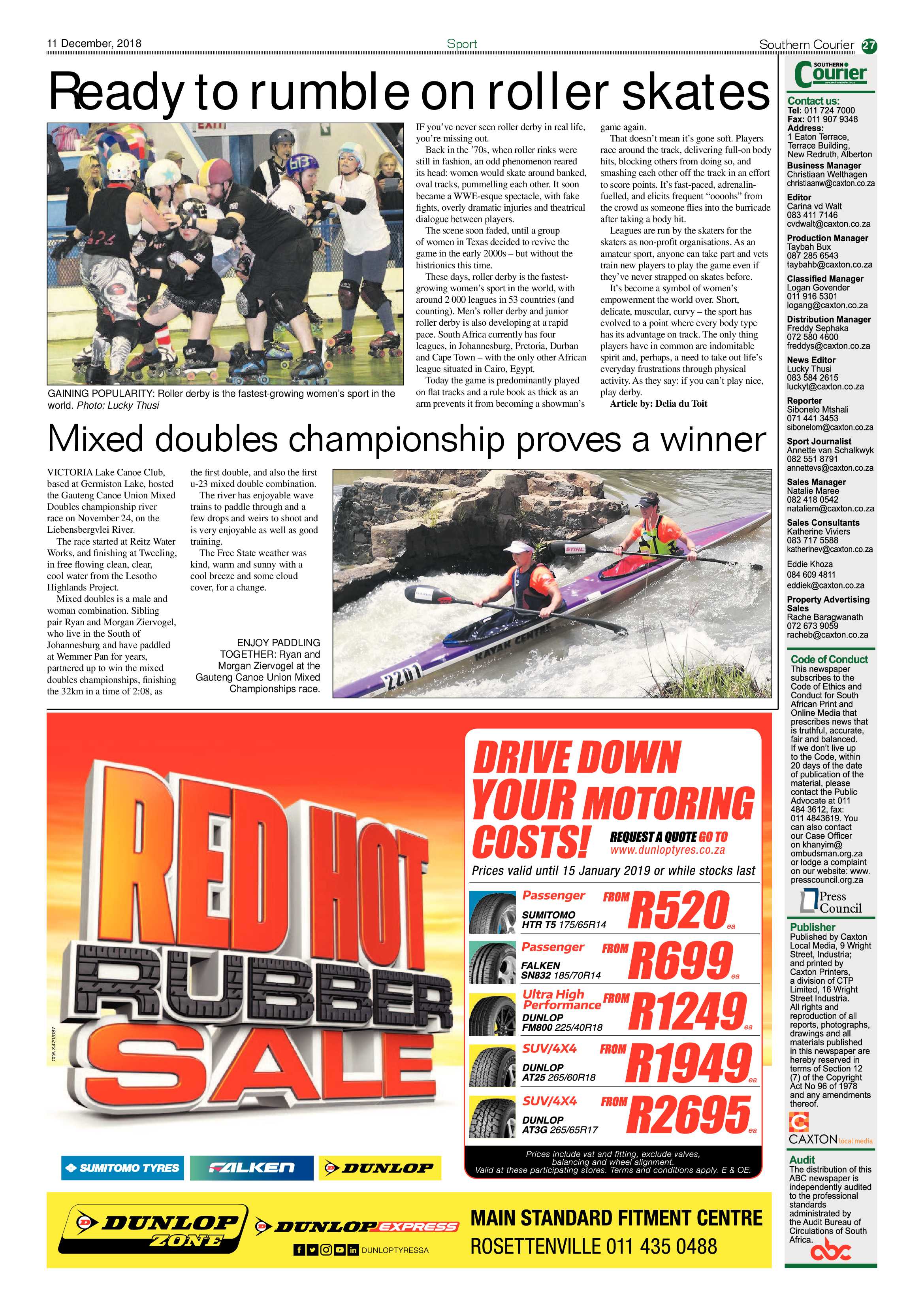 Southern Courier 11 December 2018 page 27