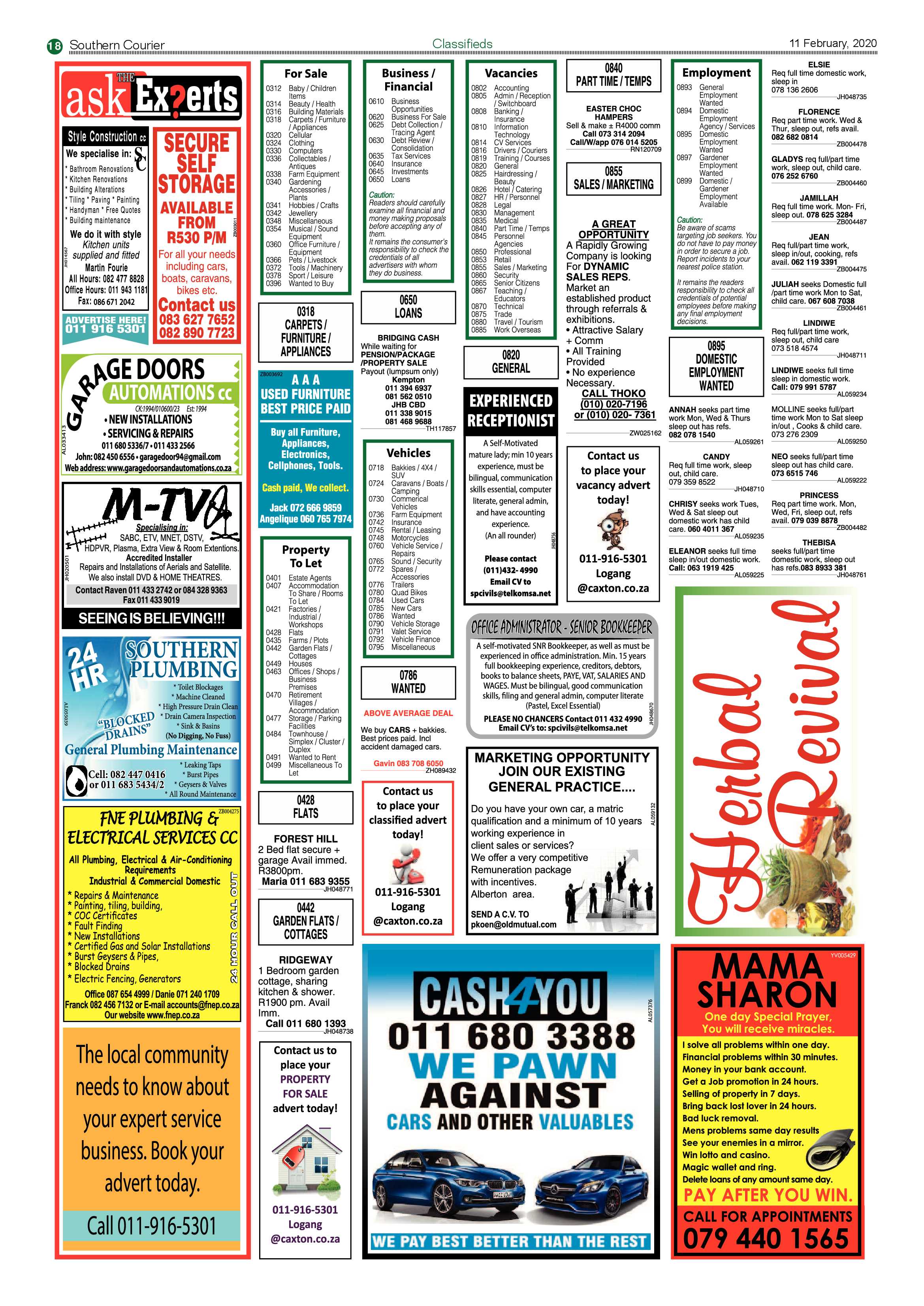 Southern Courier 11 February 2020 page 18