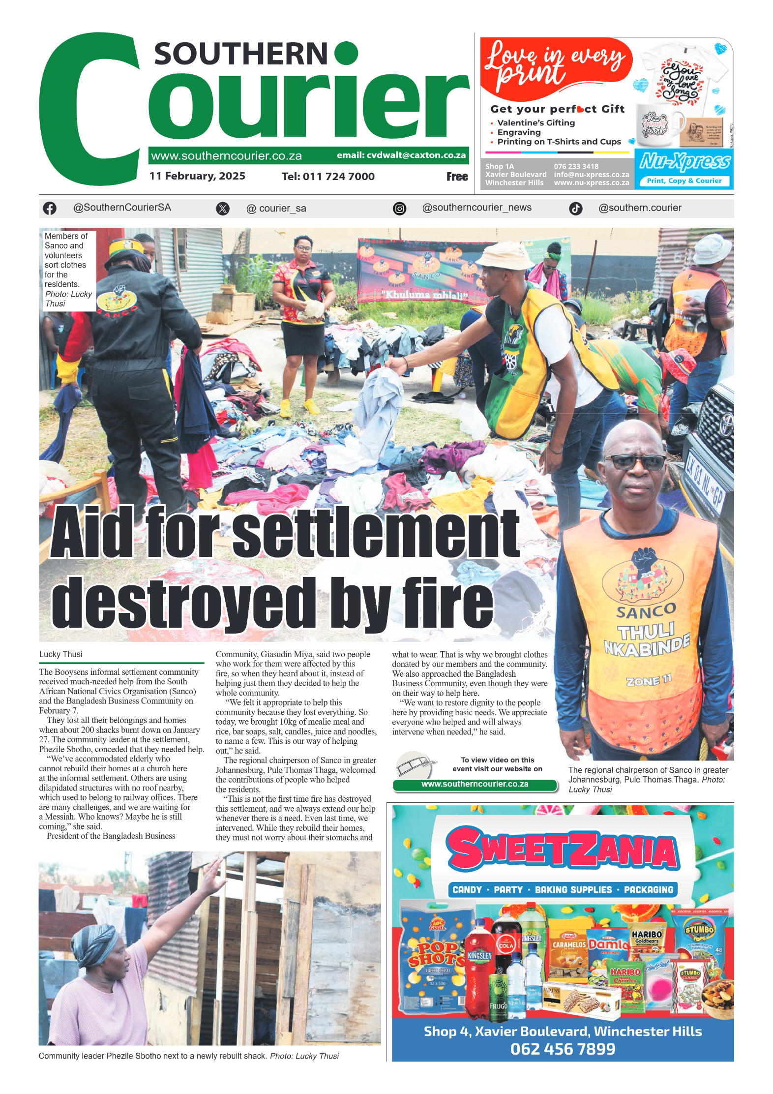 Southern Courier 11 February 2025 page 1