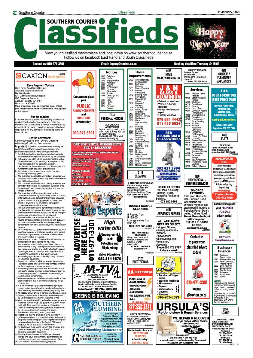 Southern Courier 11 January 2022 page 10