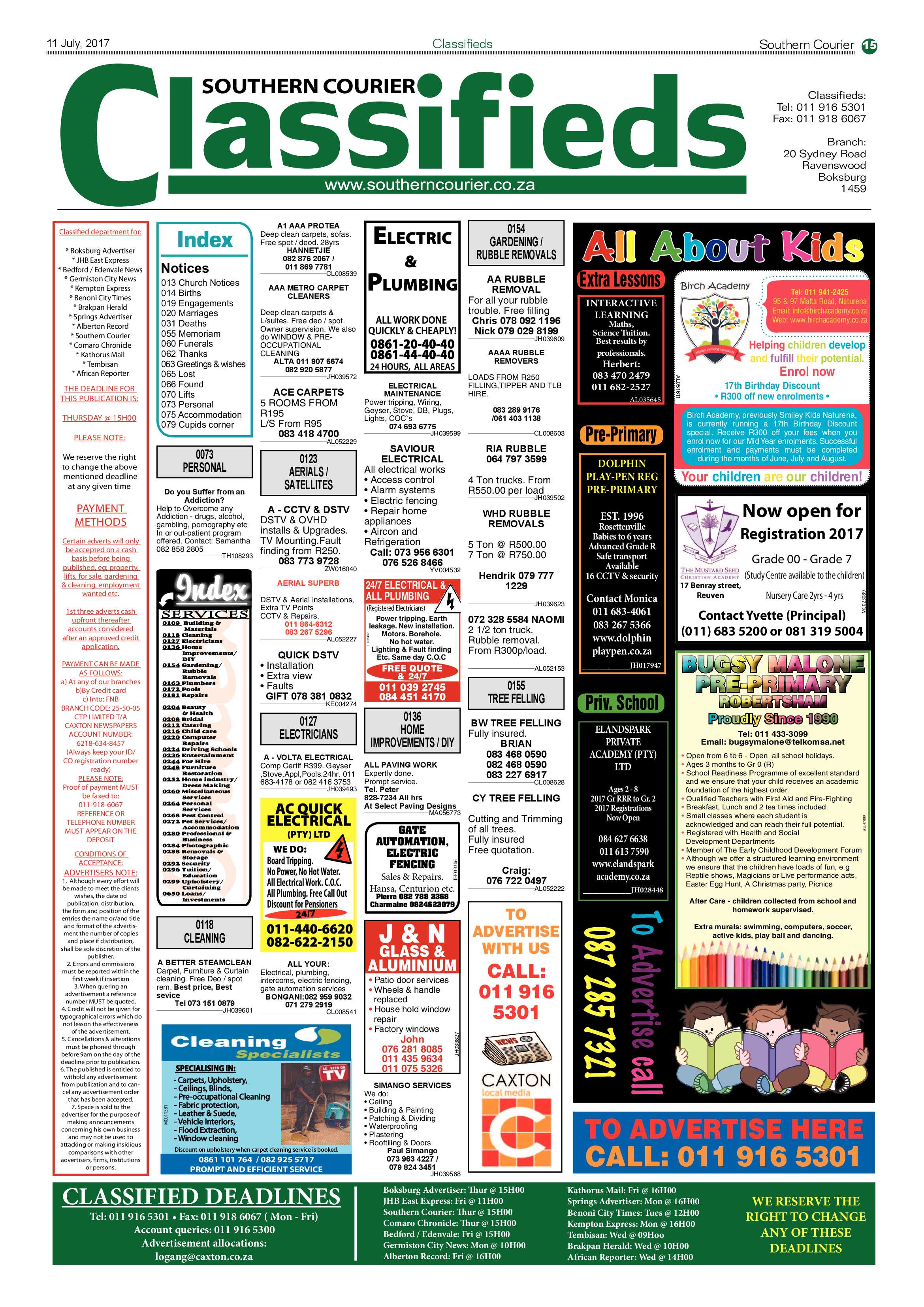 Southern Courier 11 July 2017 page 15