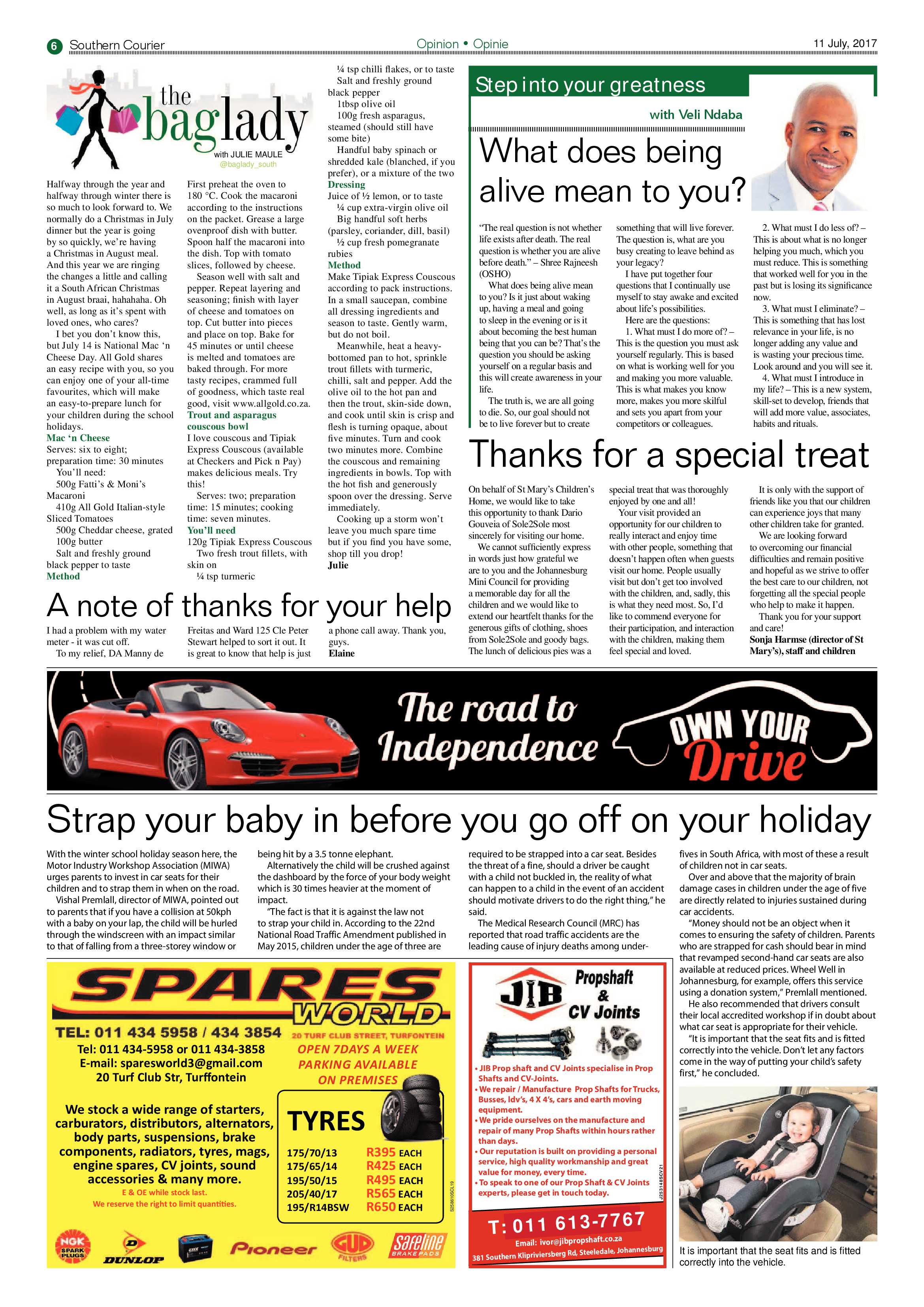 Southern Courier 11 July 2017 page 6
