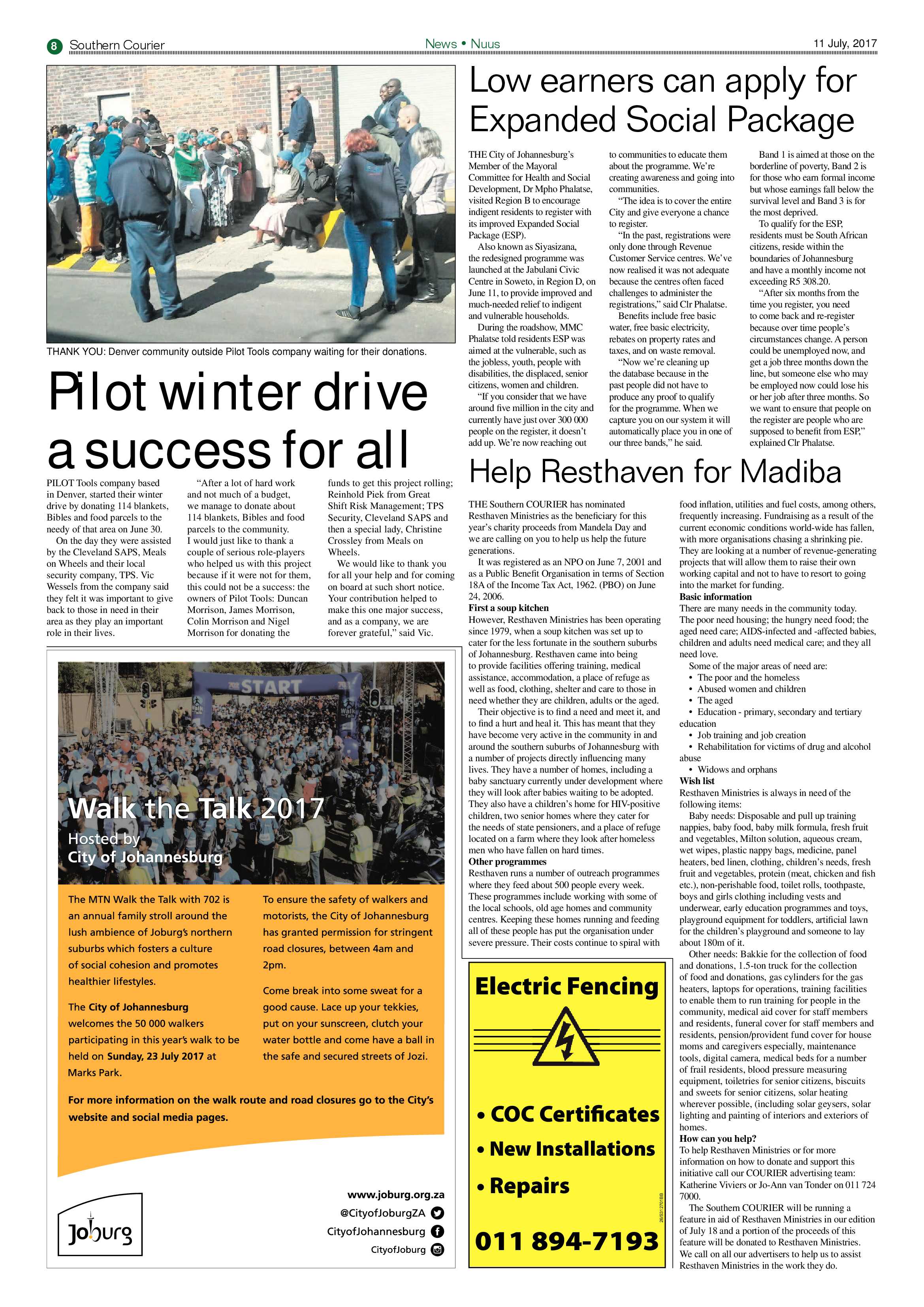 Southern Courier 11 July 2017 page 8