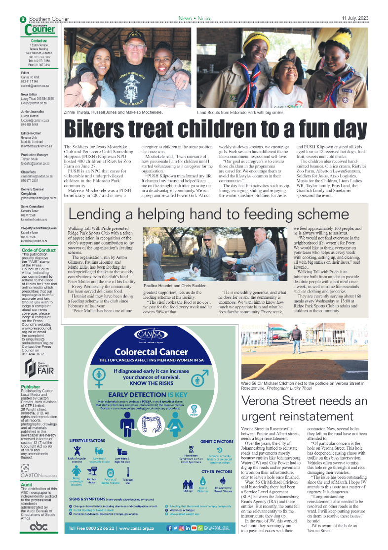 Southern Courier 11 July 2023 page 2