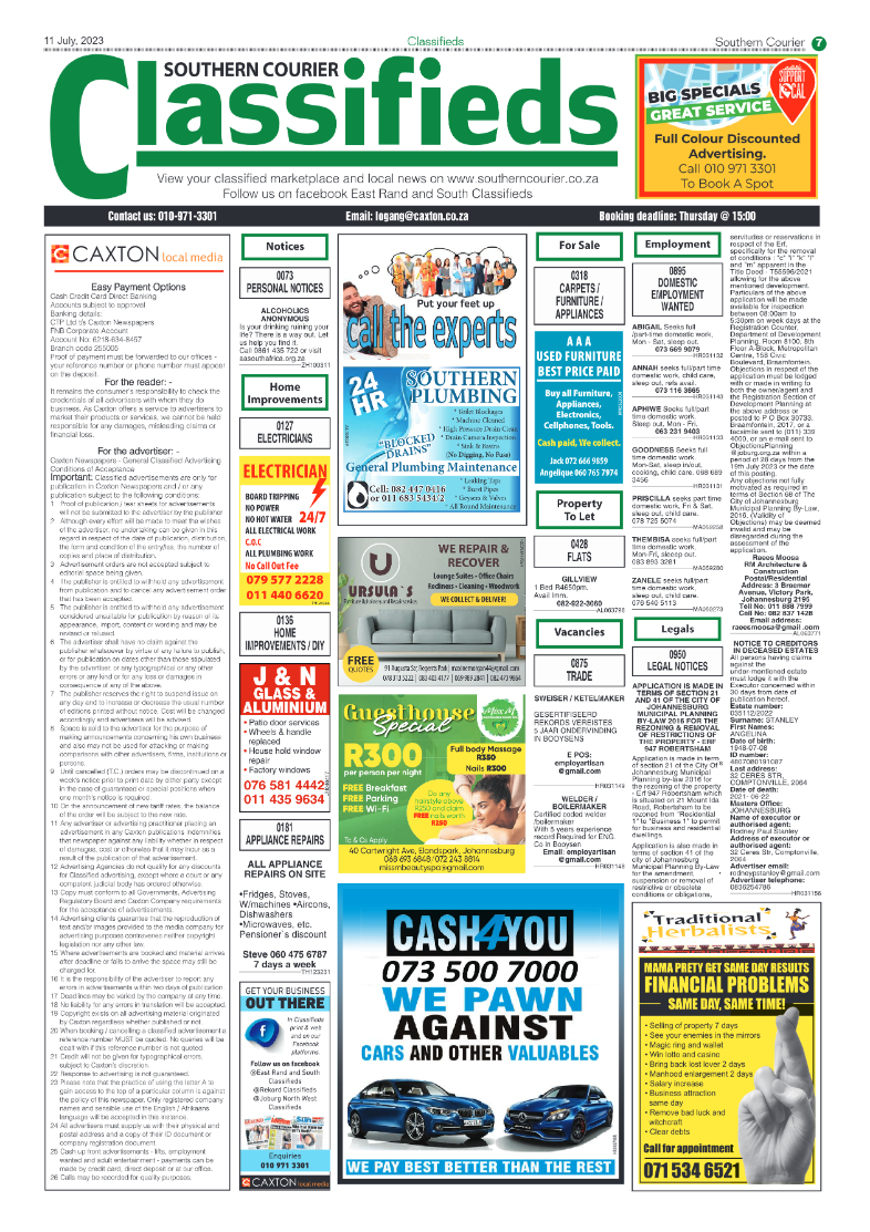 Southern Courier 11 July 2023 page 7
