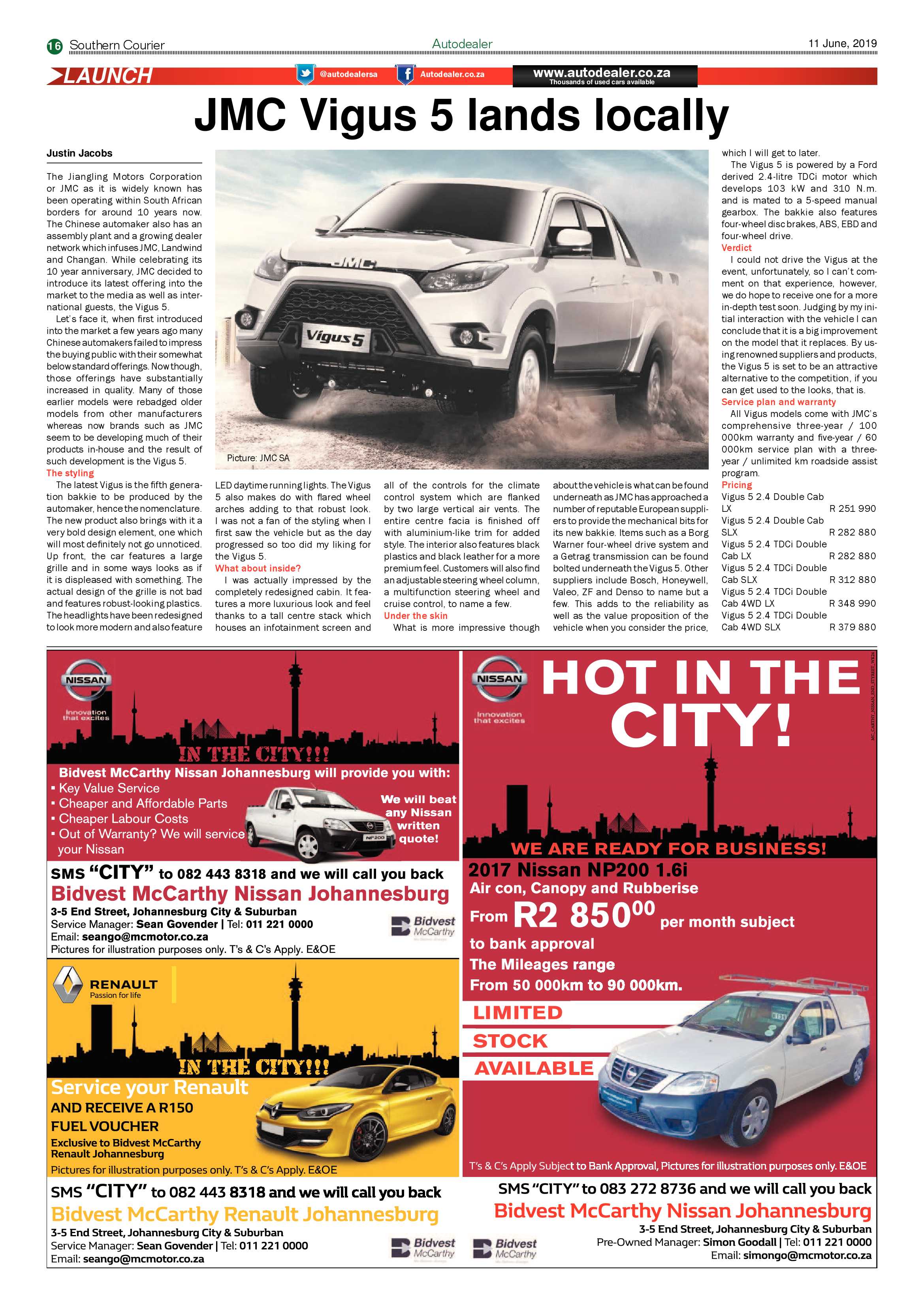 Southern Courier 11 June 2019 page 16