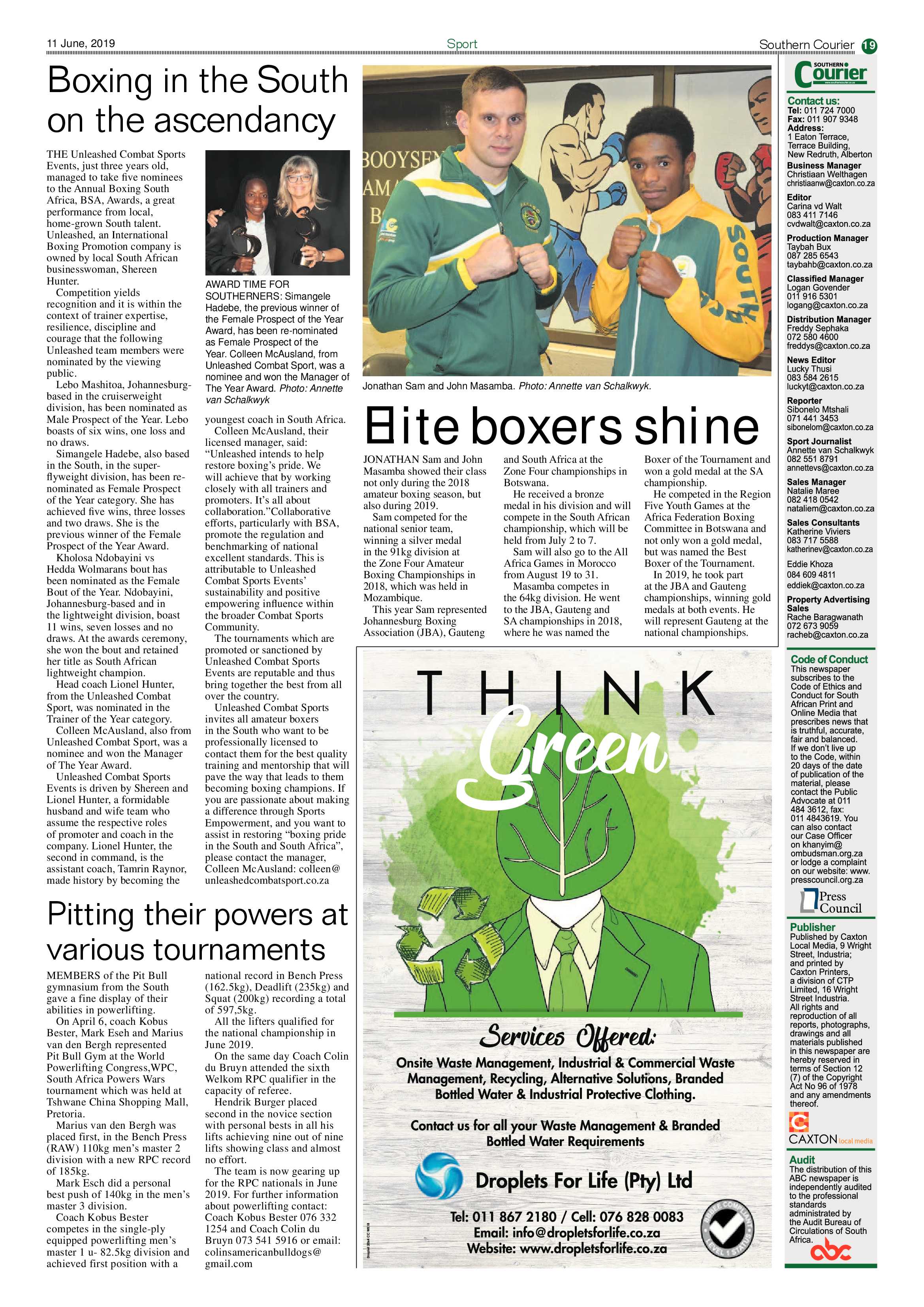 Southern Courier 11 June 2019 page 19