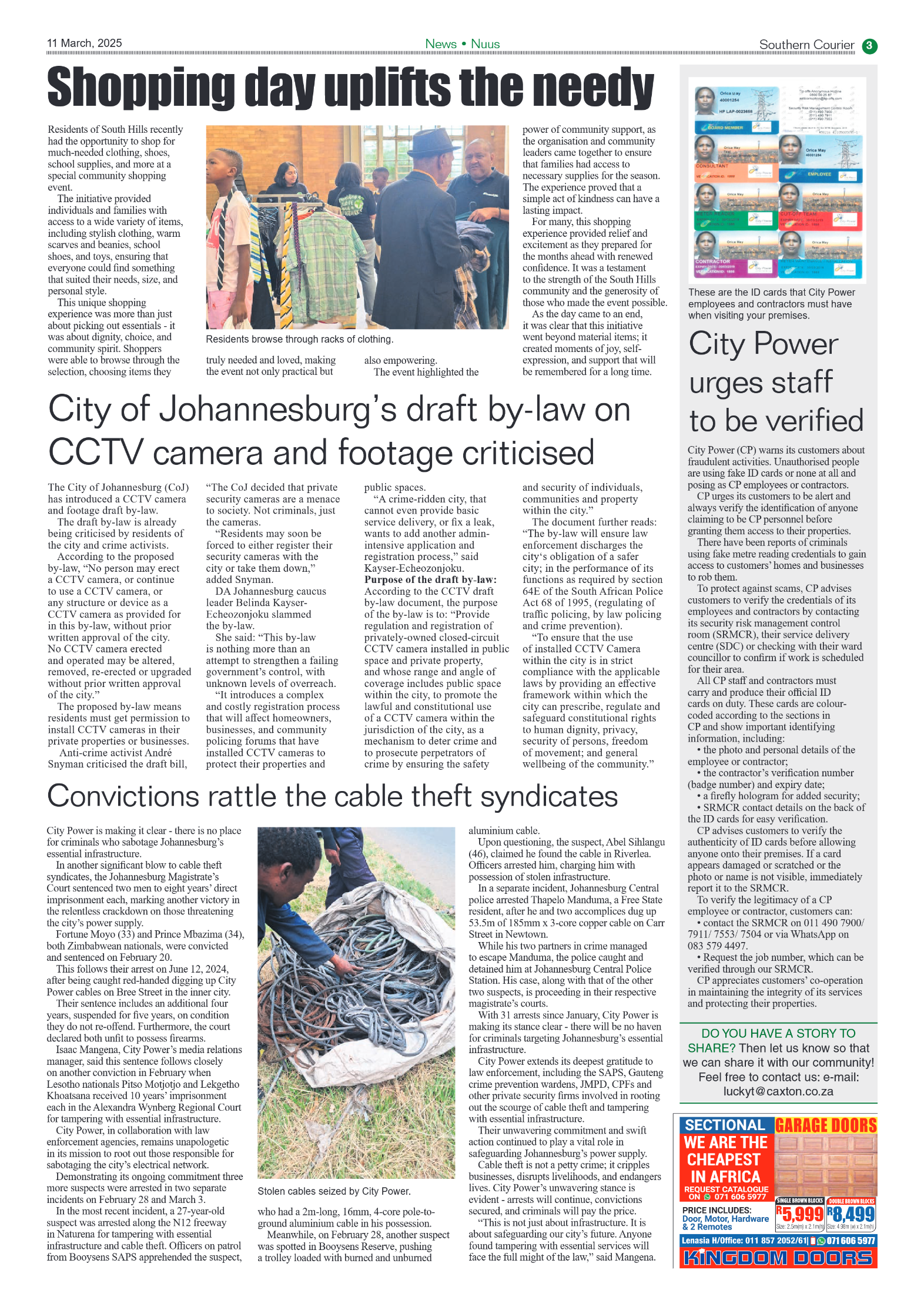 Southern Courier 11 March 2025 page 3