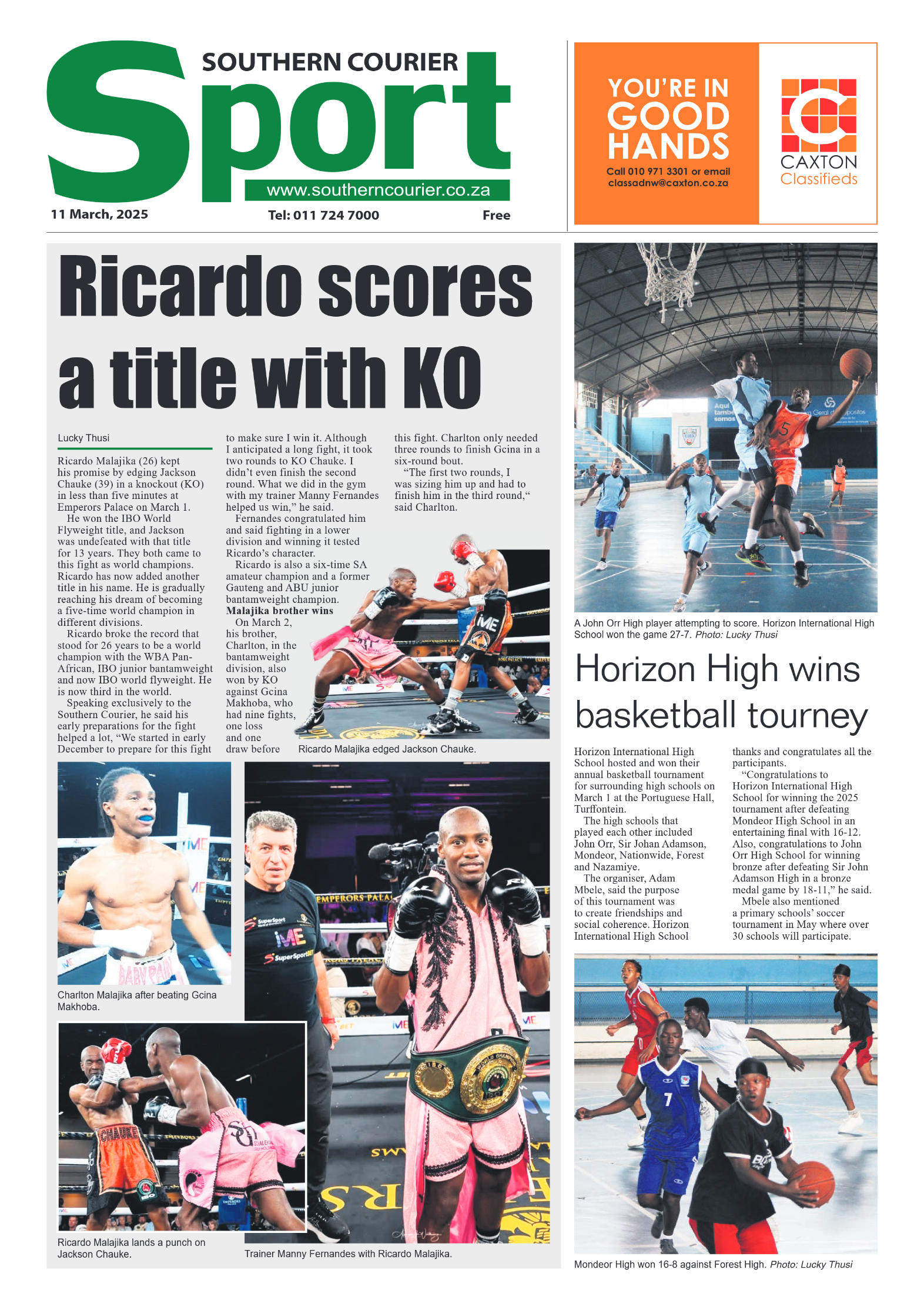 Southern Courier 11 March 2025 page 8