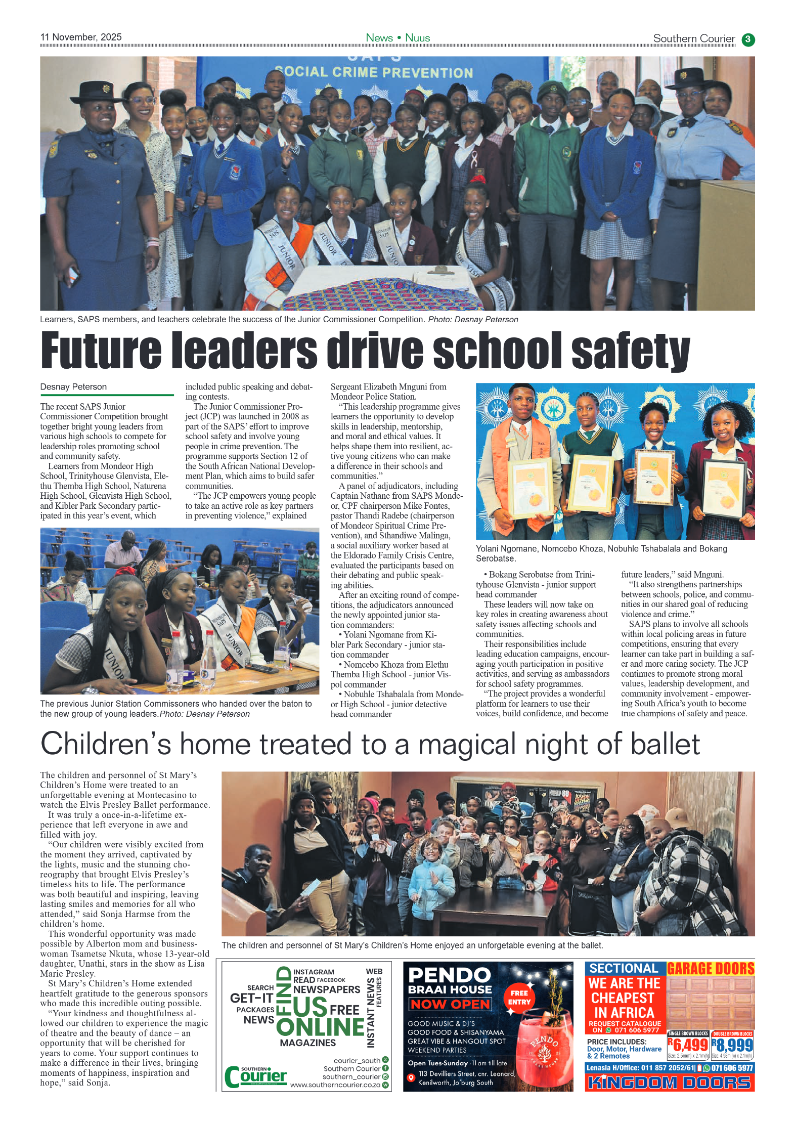 Southern Courier 11 November 2025 page 3
