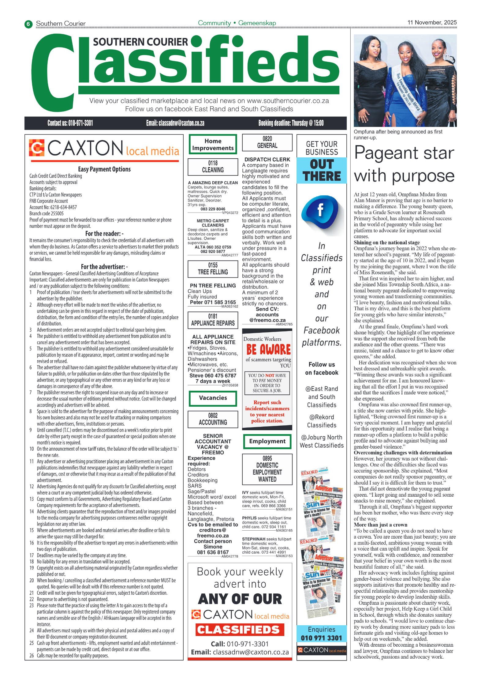 Southern Courier 11 November 2025 page 6