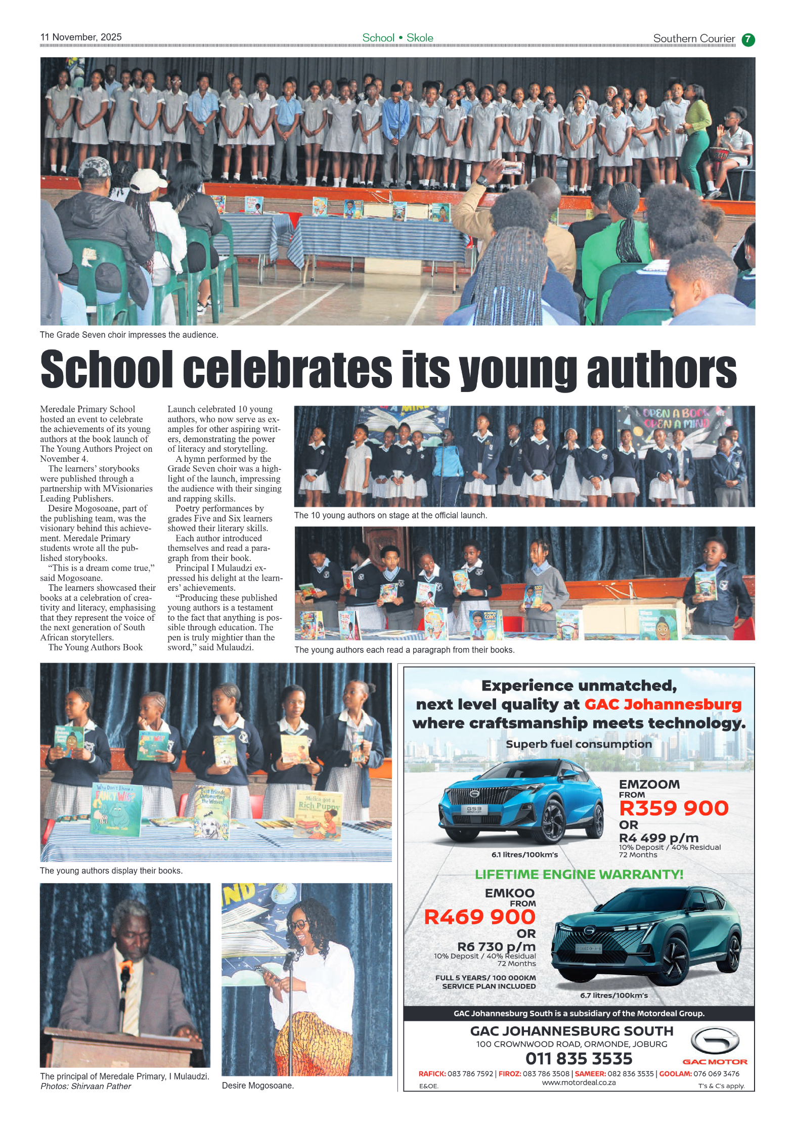 Southern Courier 11 November 2025 page 7