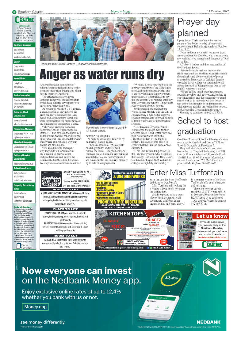 Southern Courier 11 October 2022 page 2