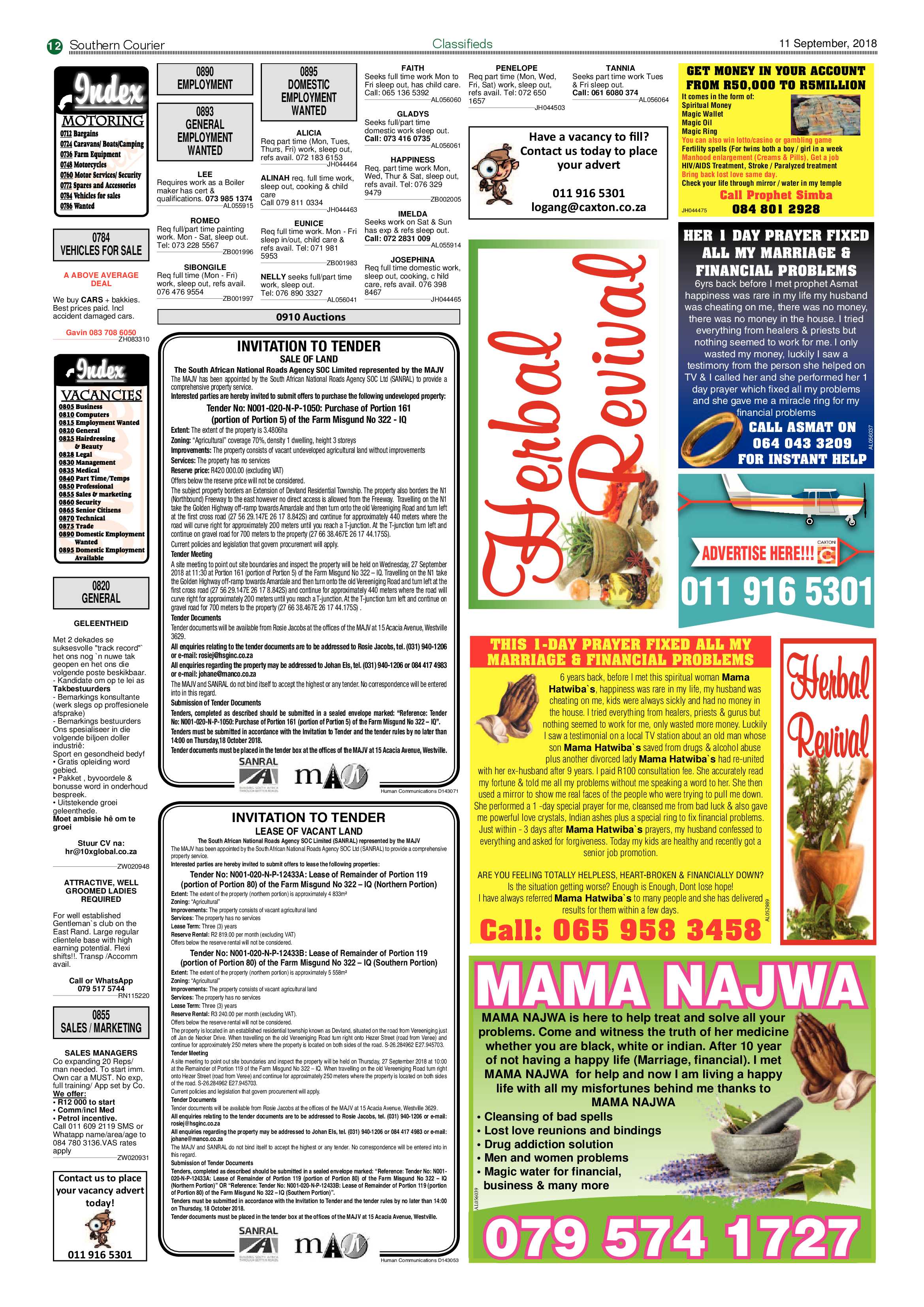 Southern Courier 11 September 2018 page 12