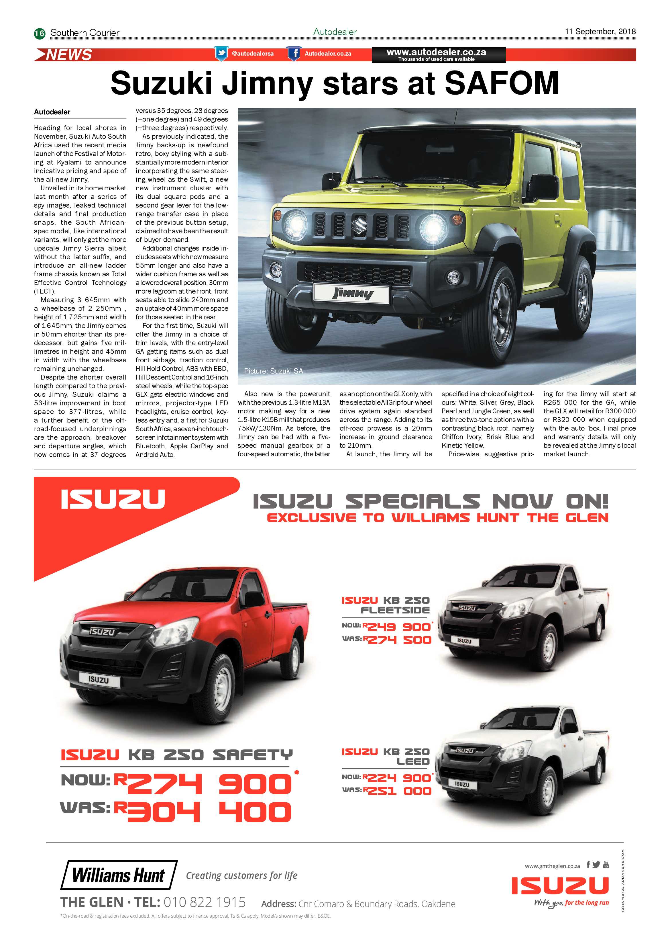 Southern Courier 11 September 2018 page 16