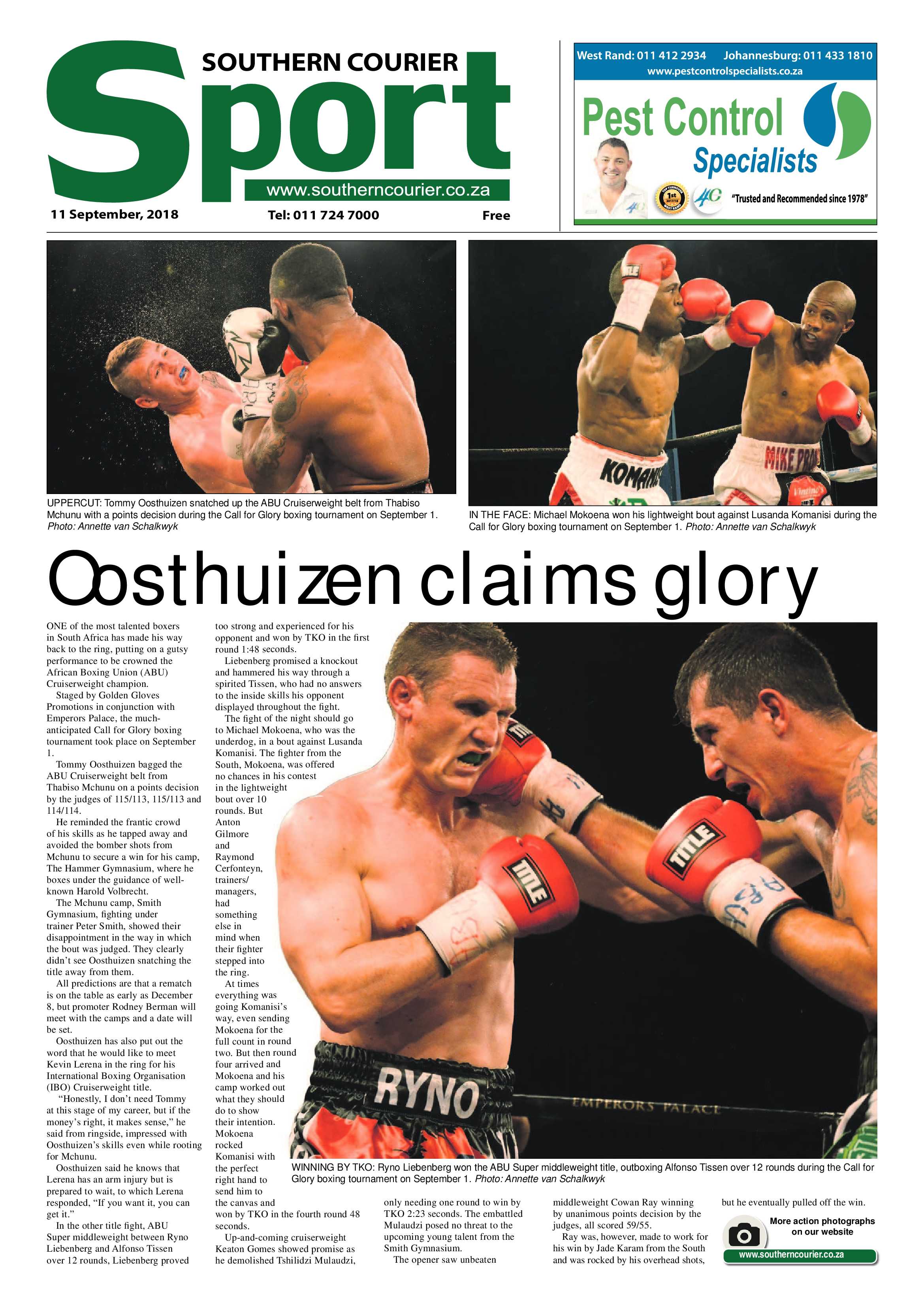 Southern Courier 11 September 2018 page 20