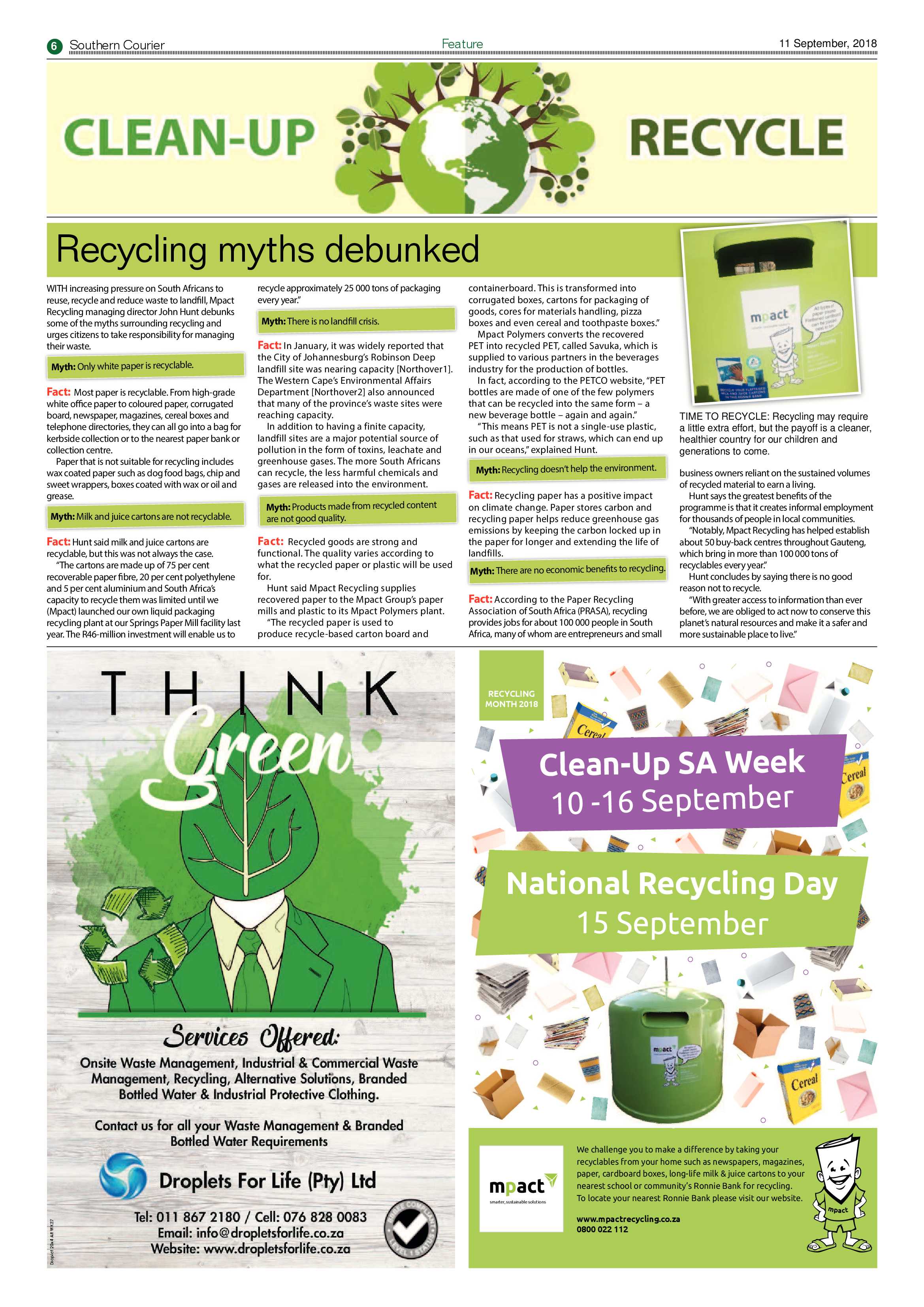 Southern Courier 11 September 2018 page 6