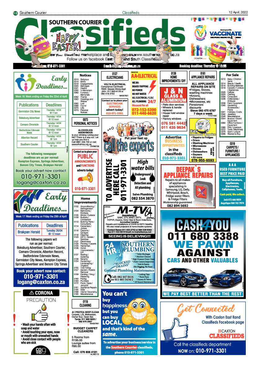 Southern Courier 12 April 2022 page 10