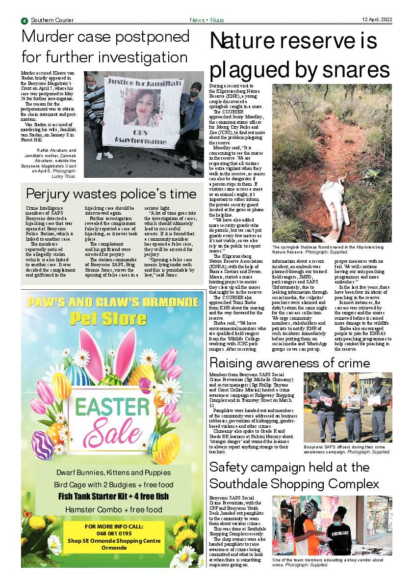 Southern Courier 12 April 2022 page 4