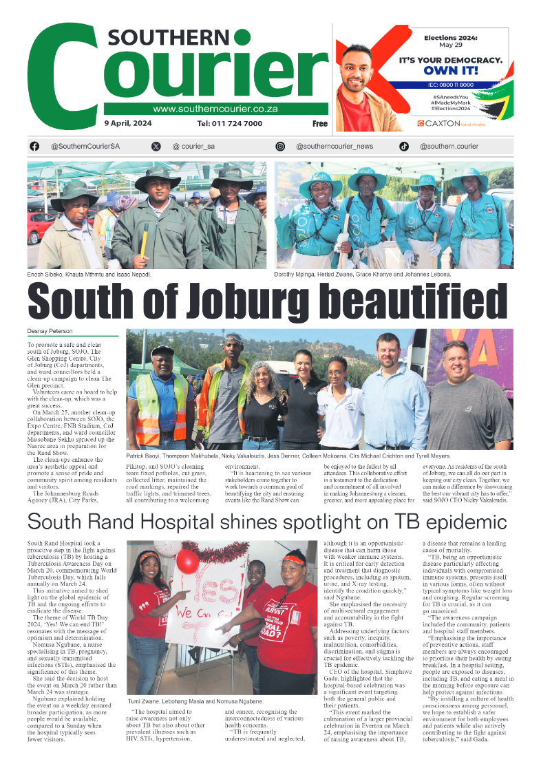 Southern Courier 12 April 2024 page 1