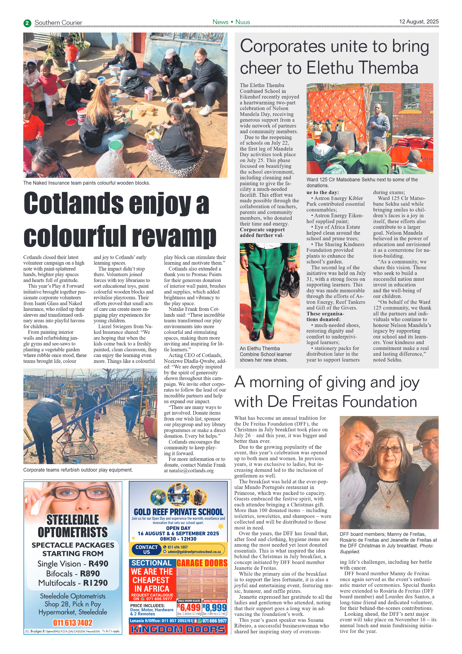 Southern Courier 12 August 2025 page 2