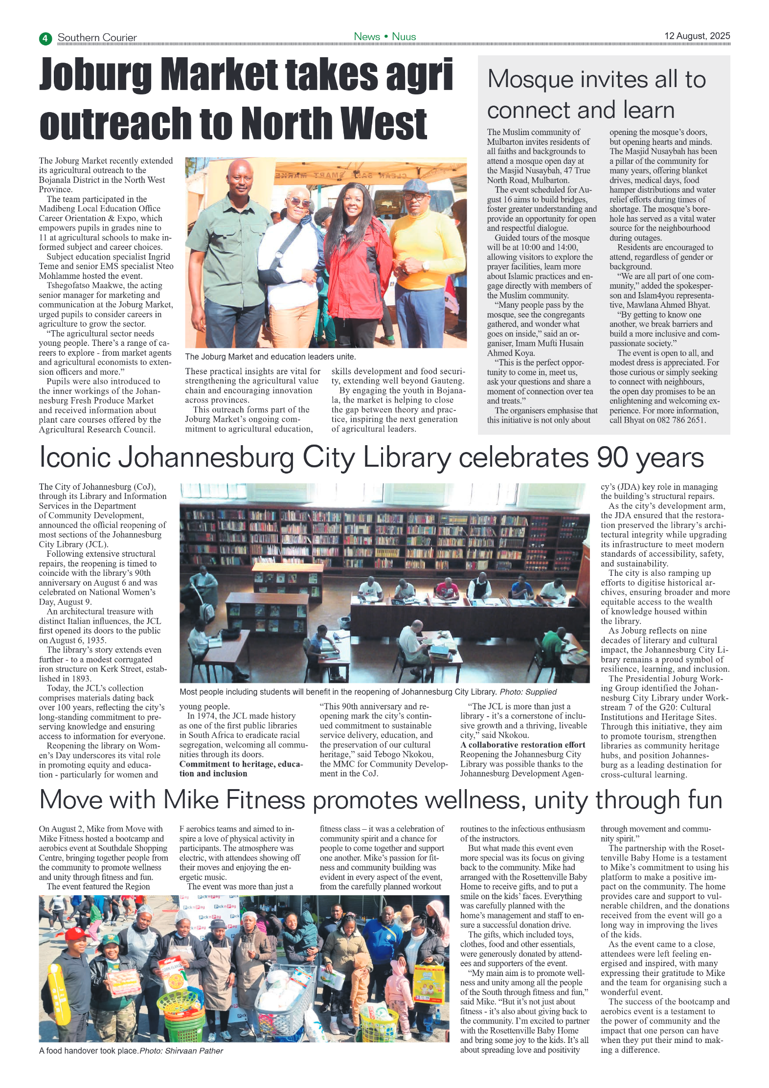Southern Courier 12 August 2025 page 4