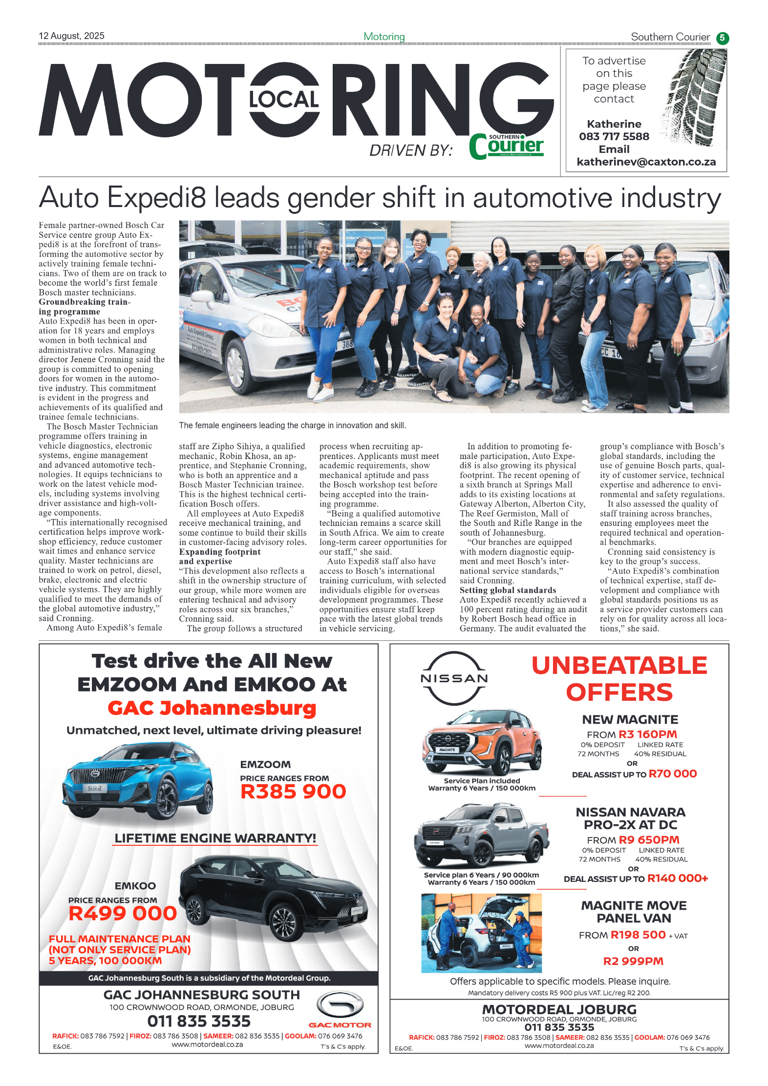 Southern Courier 12 August 2025 page 5