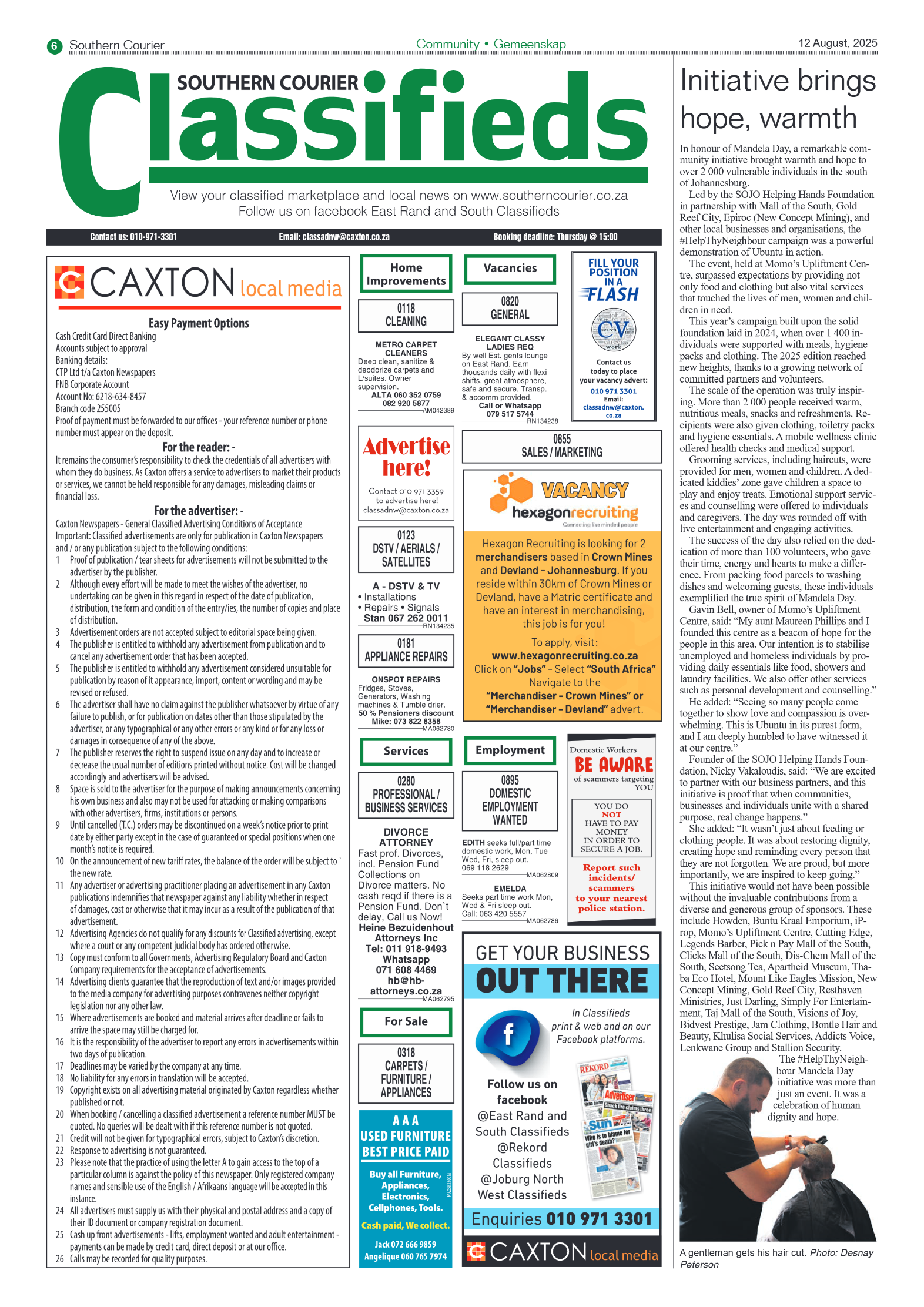 Southern Courier 12 August 2025 page 6