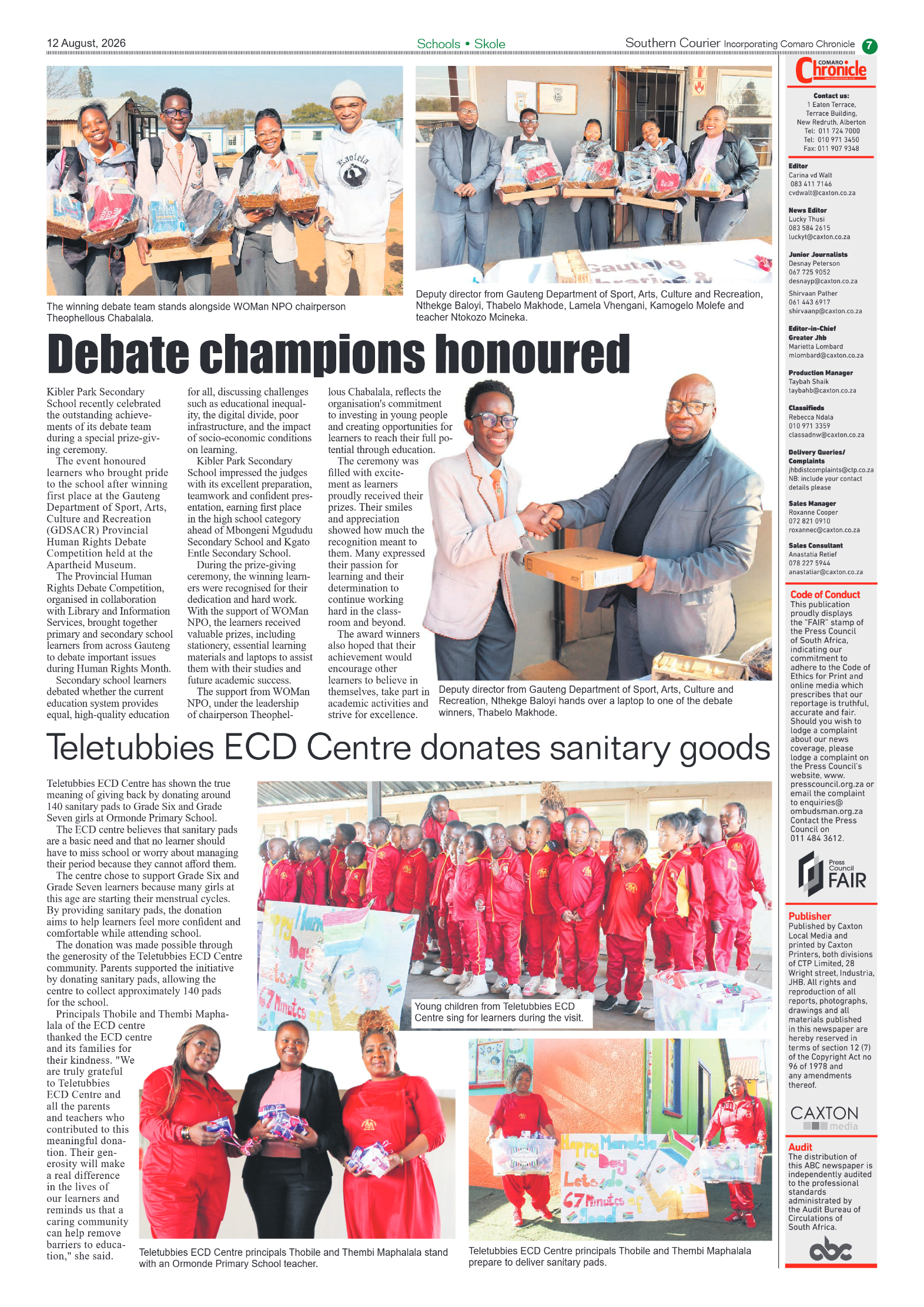 Southern Courier 12 August 2026 page 7
