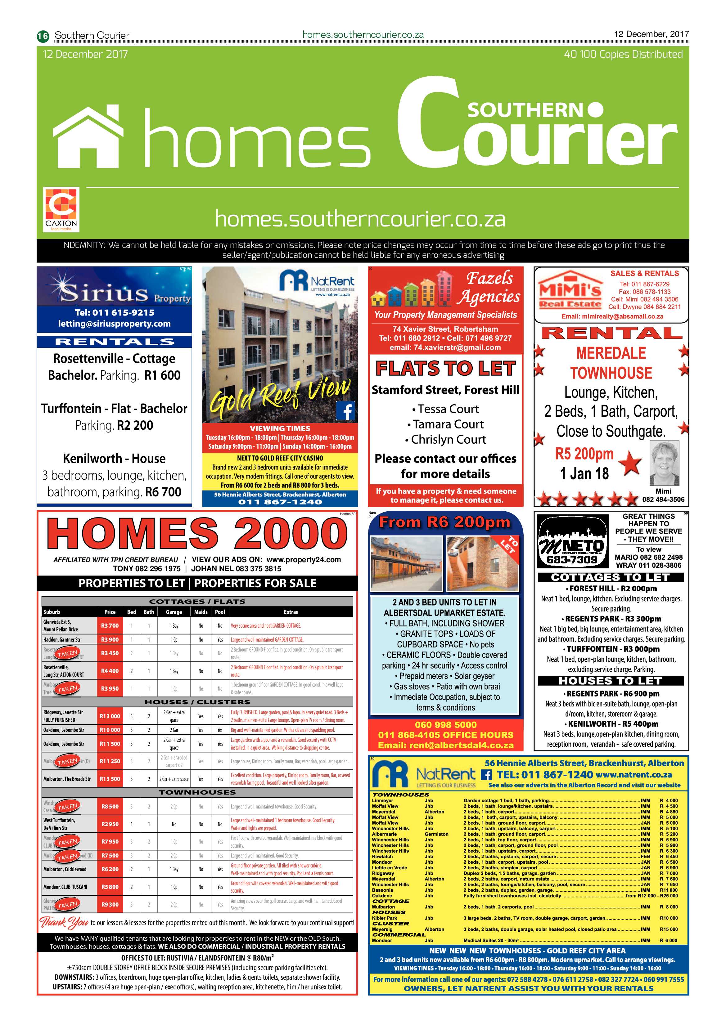 Southern Courier 12 December 2017 page 16