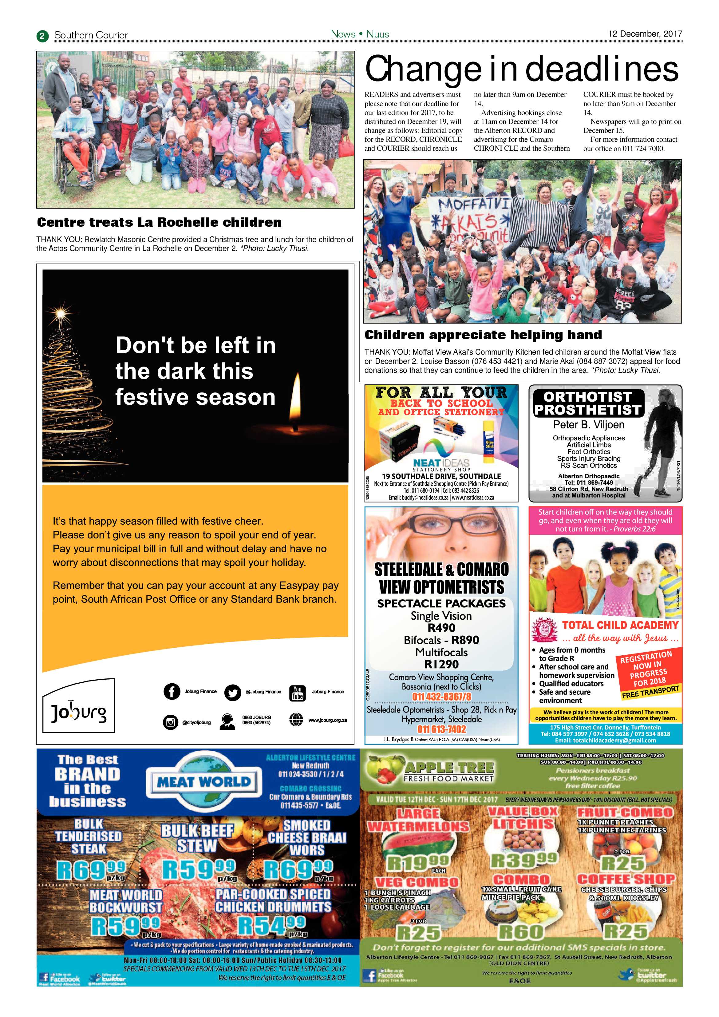 Southern Courier 12 December 2017 page 2