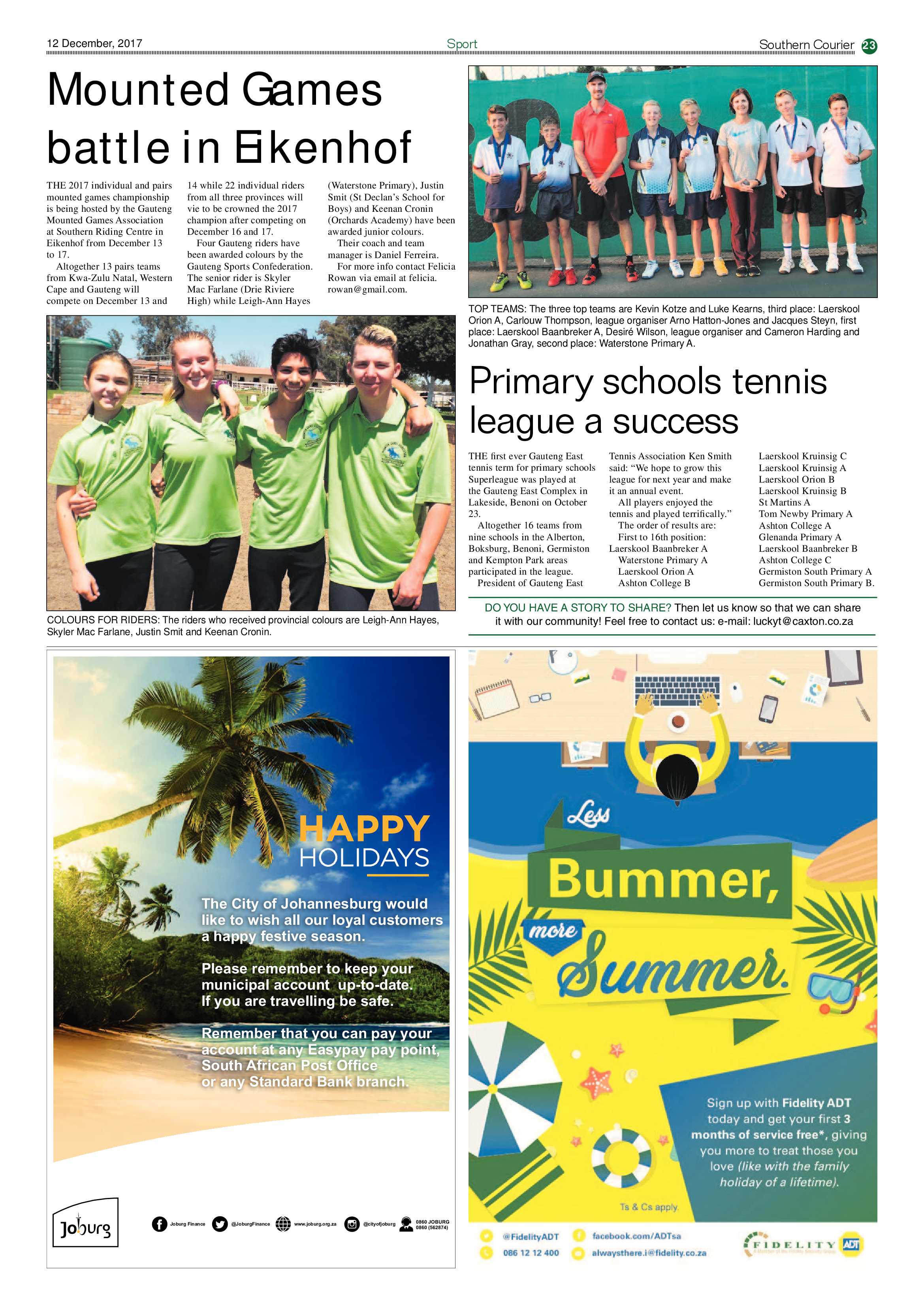 Southern Courier 12 December 2017 page 23