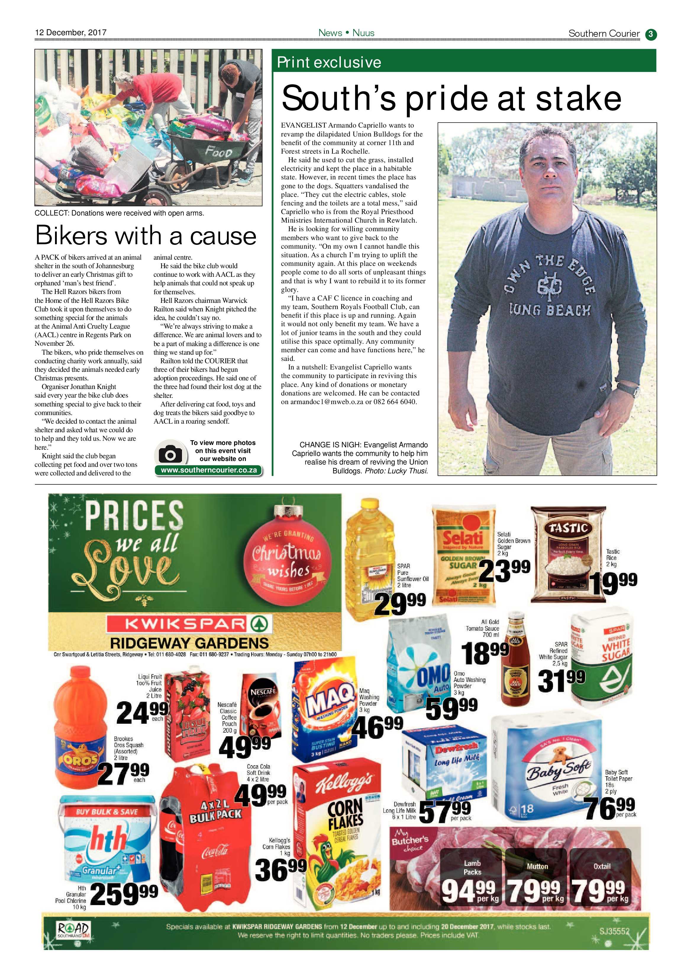 Southern Courier 12 December 2017 page 3