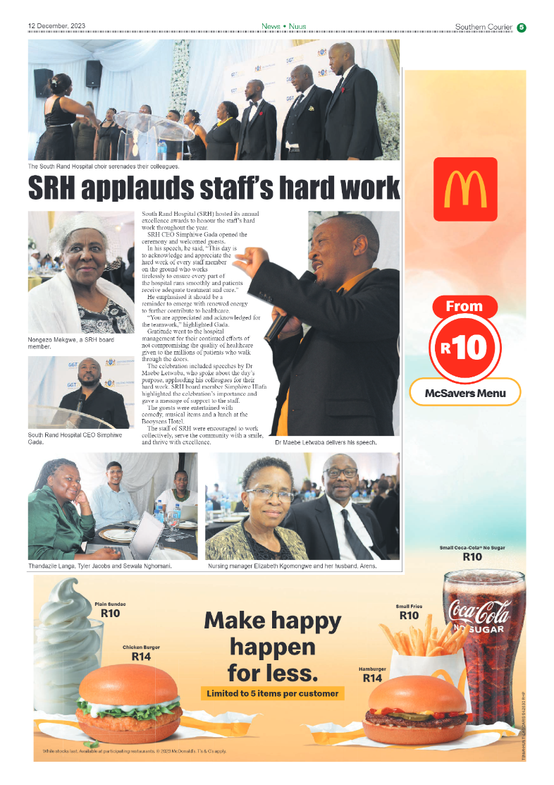 Southern Courier 12 December 2023 page 5