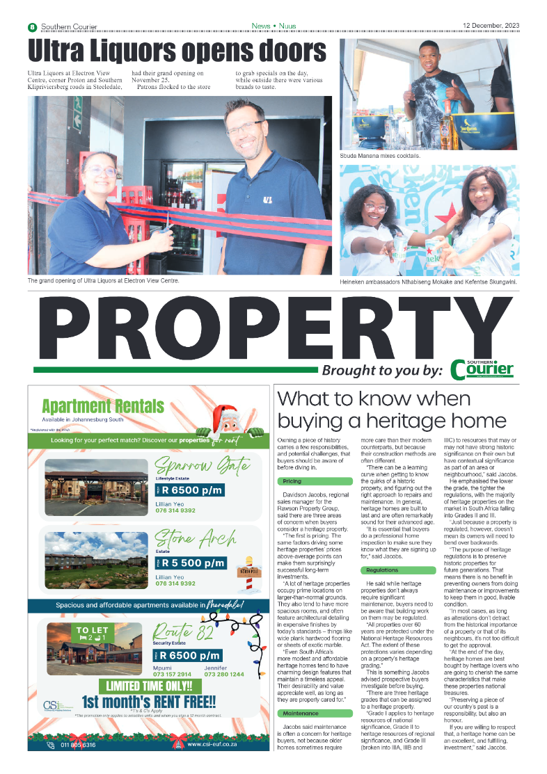 Southern Courier 12 December 2023 page 8