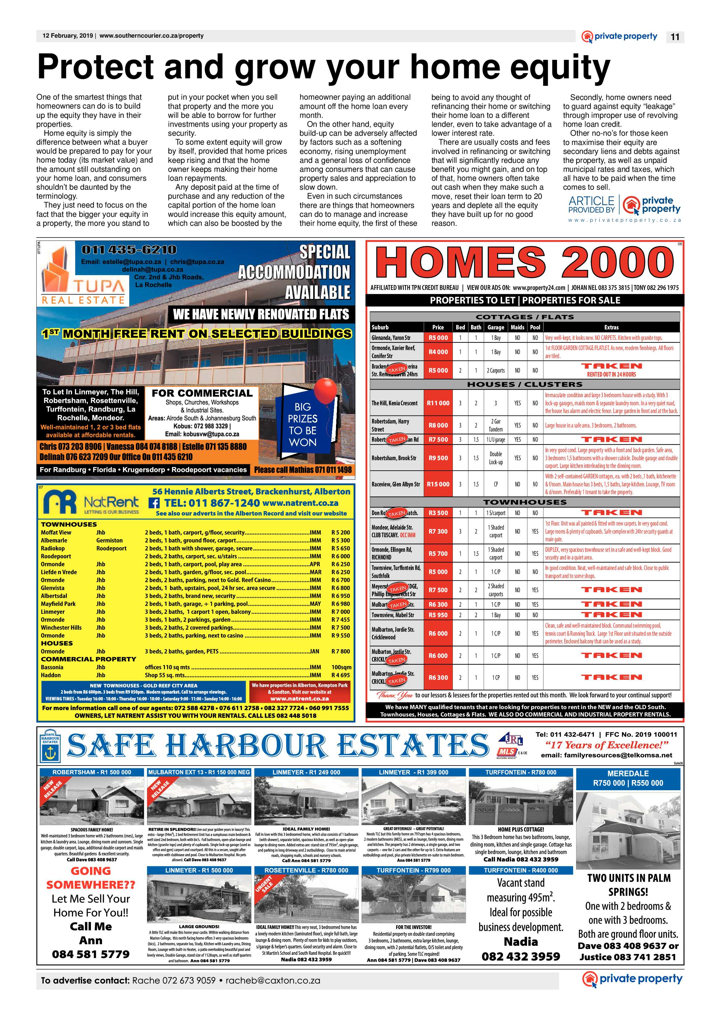Southern Courier 12 February 2019 page 11