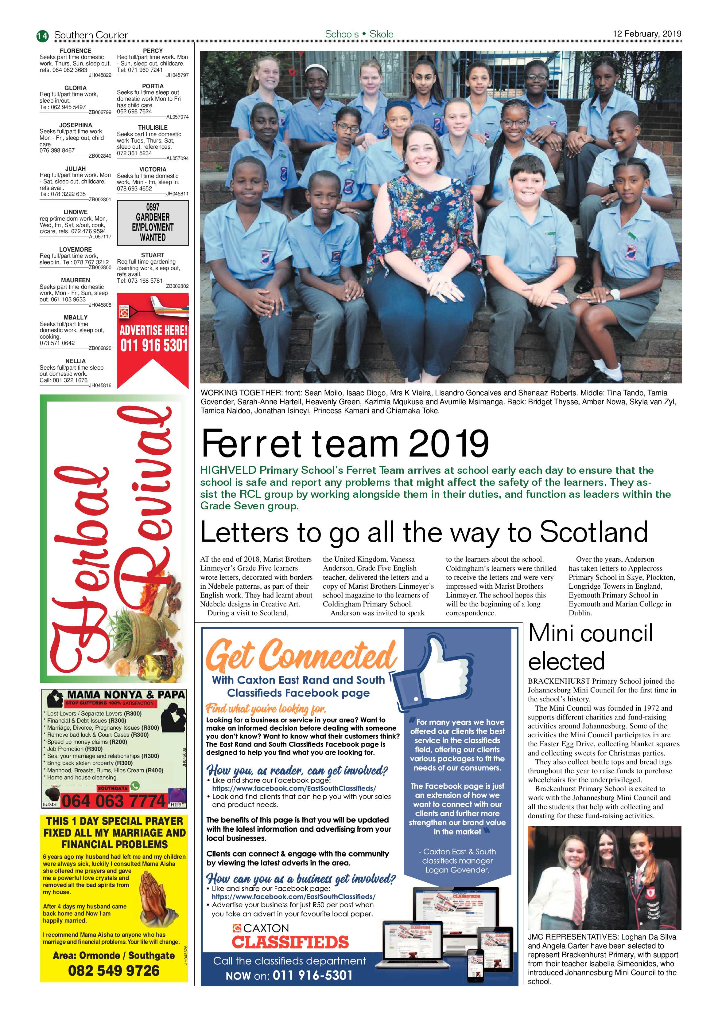 Southern Courier 12 February 2019 page 14