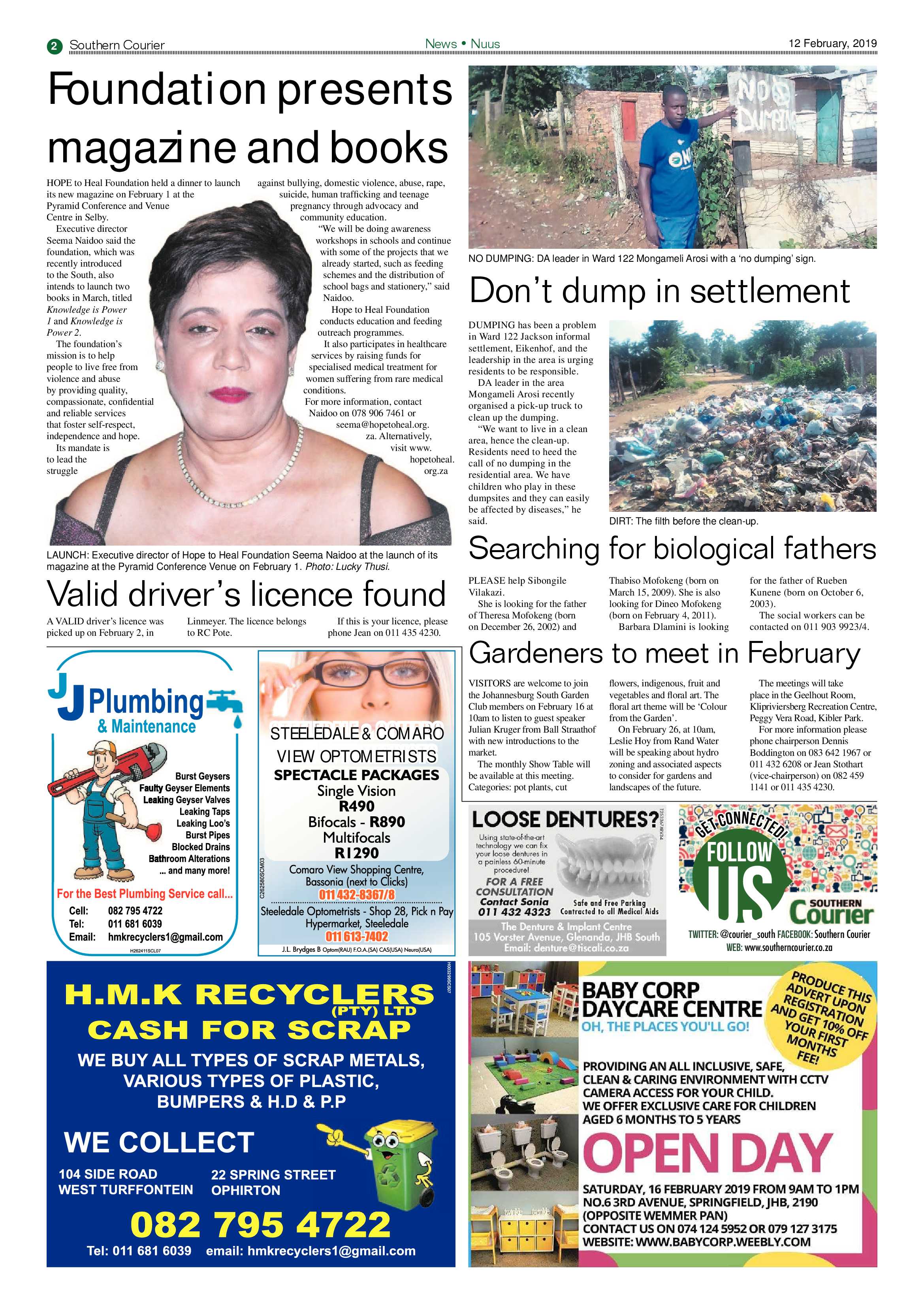Southern Courier 12 February 2019 page 2
