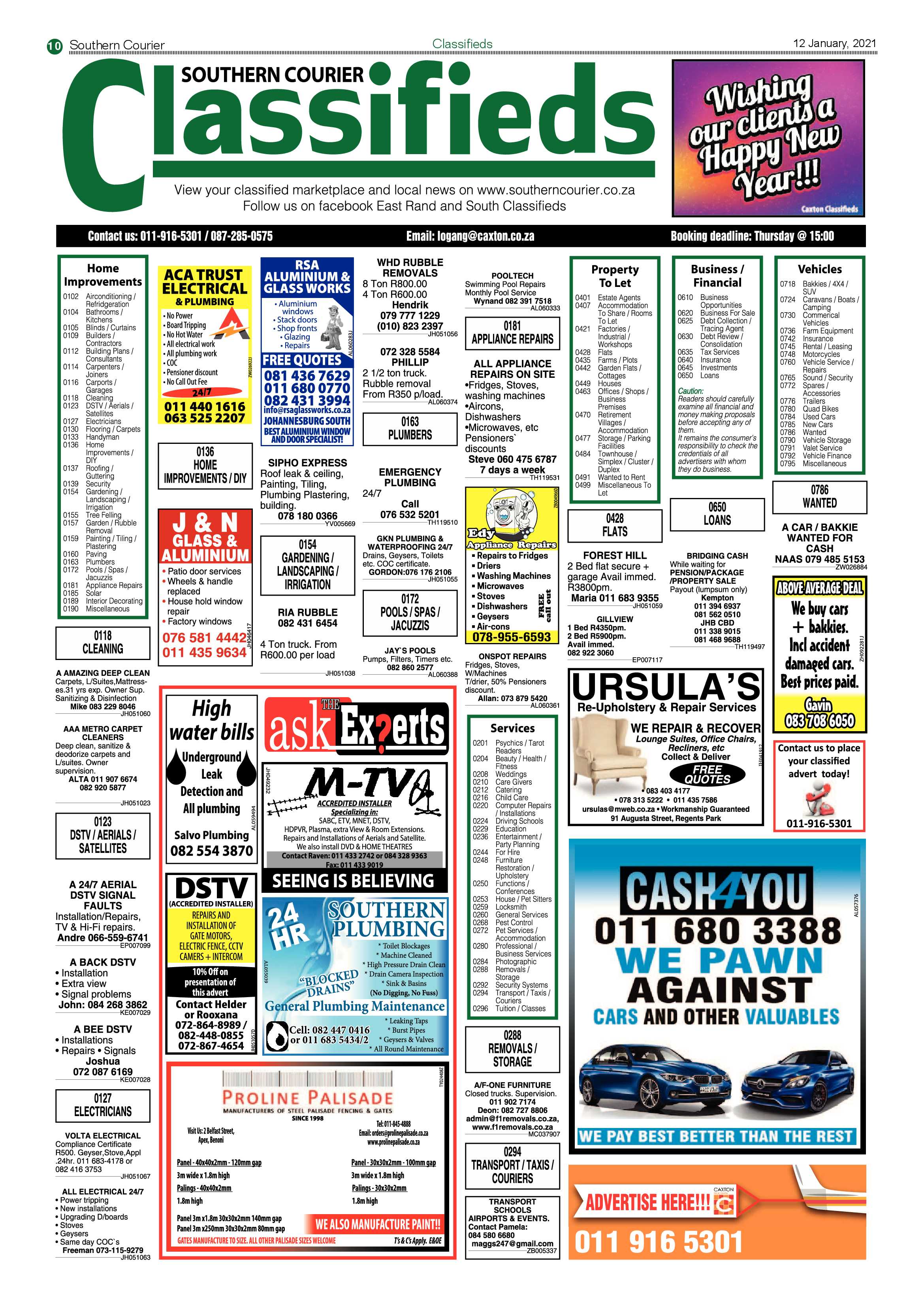 Southern Courier 12 January 2021 page 10