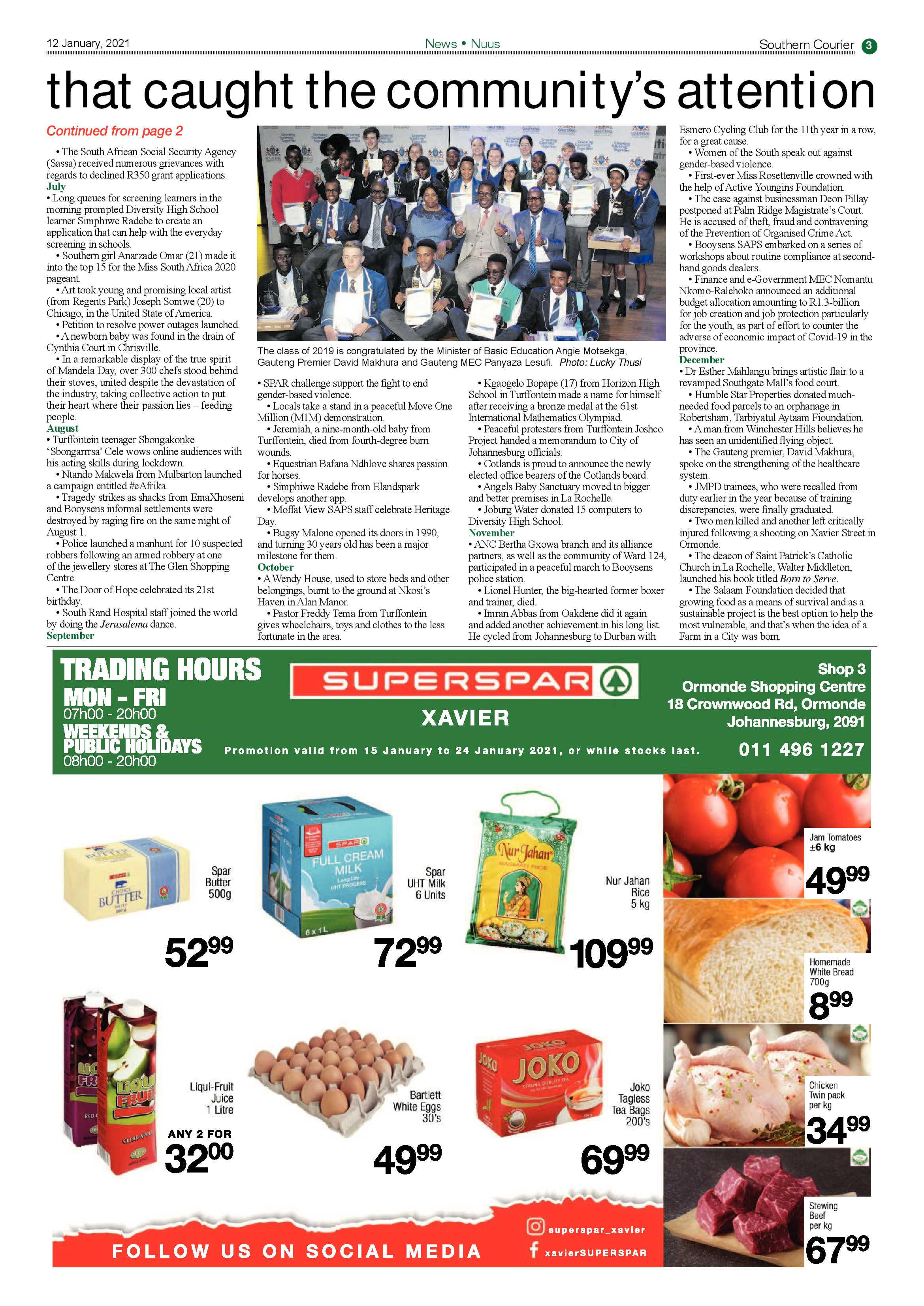 Southern Courier 12 January 2021 page 3