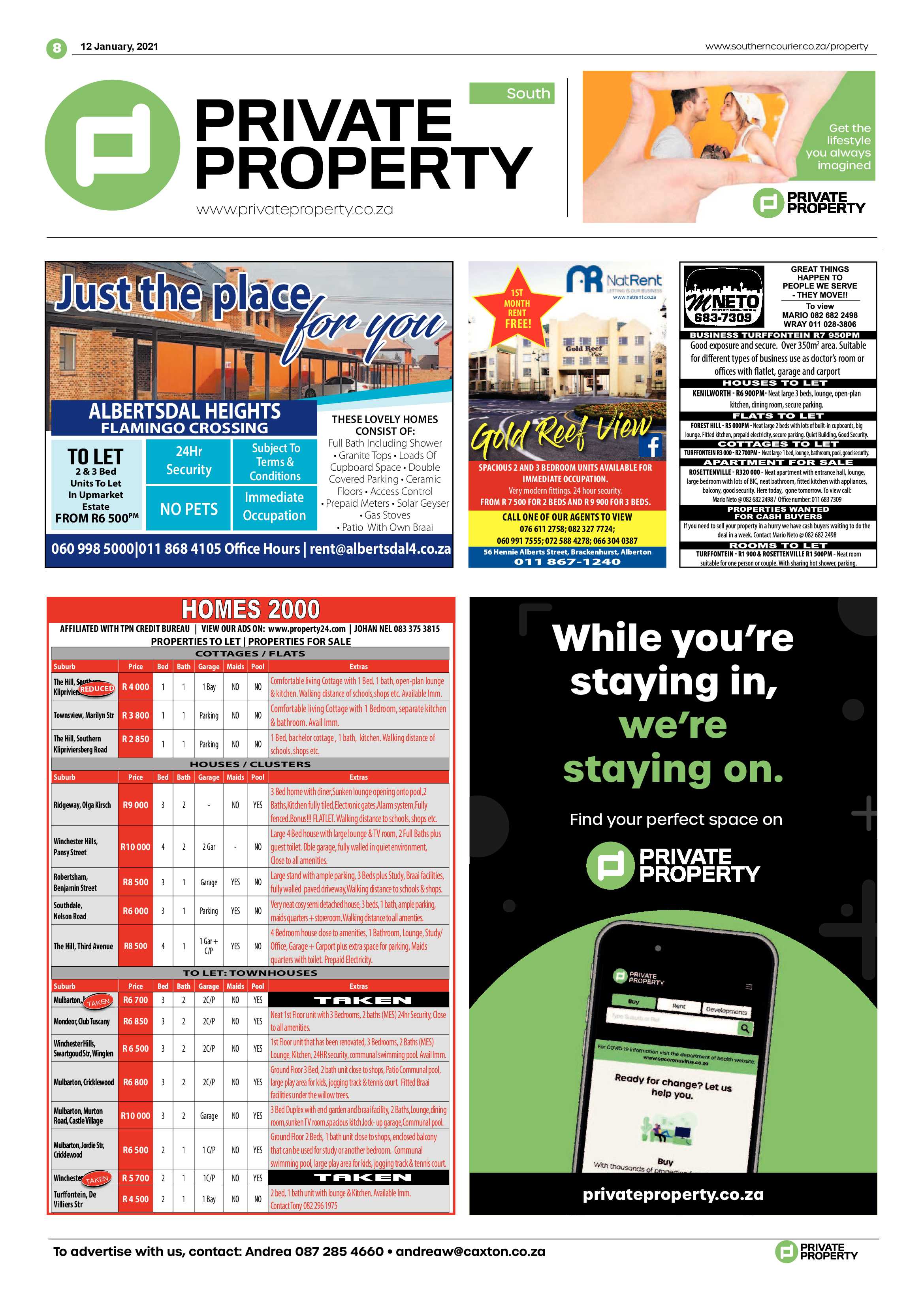 Southern Courier 12 January 2021 page 8