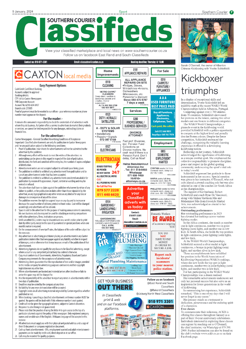 Southern Courier 09 January 2024 page 7
