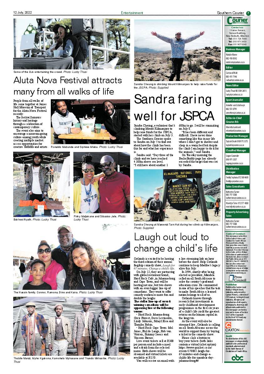 Southern Courier 12 July 2022 page 7