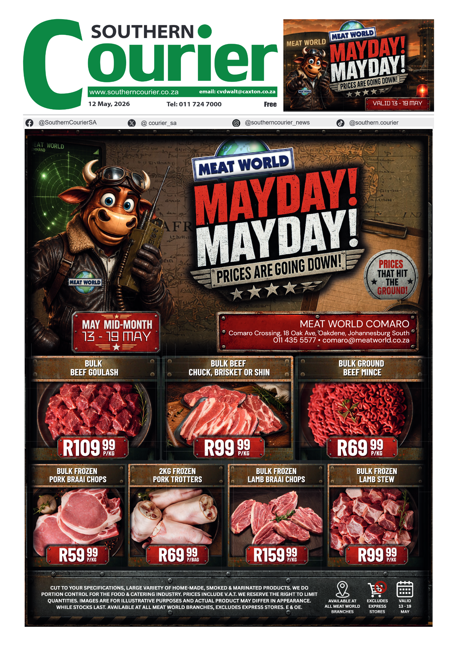 Southern Courier 12 May 2026 page 1