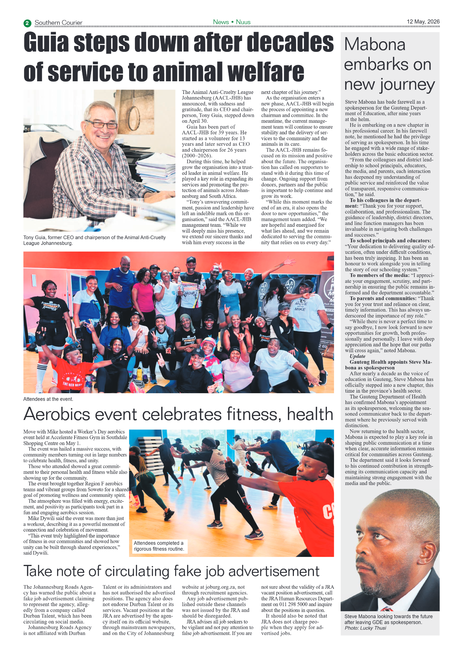 Southern Courier 12 May 2026 page 4